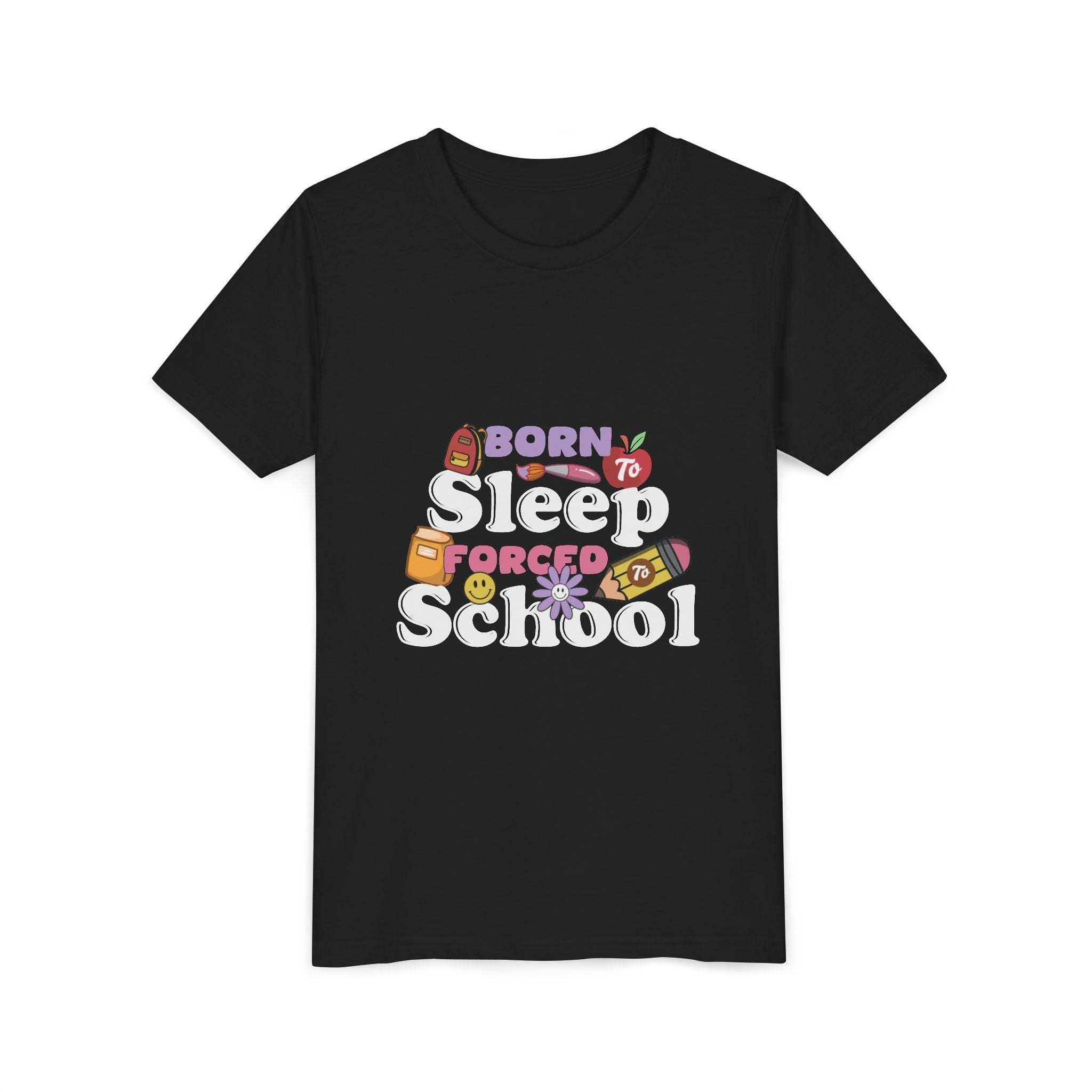 Lightweight Born to Sleep Forced to School Kids T-shirt - TeninoVentures