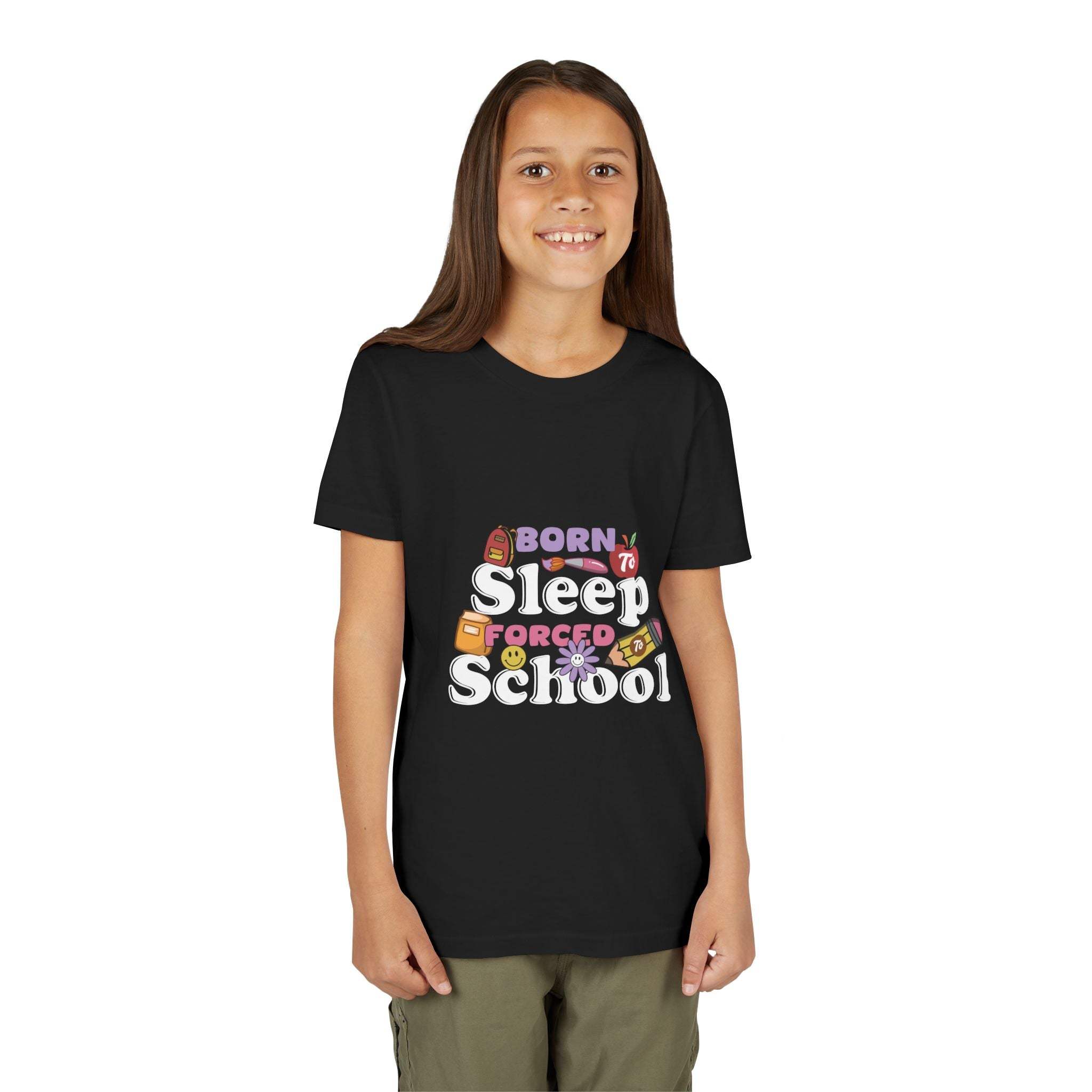 Lightweight Born to Sleep Forced to School Kids T-shirt - TeninoVentures