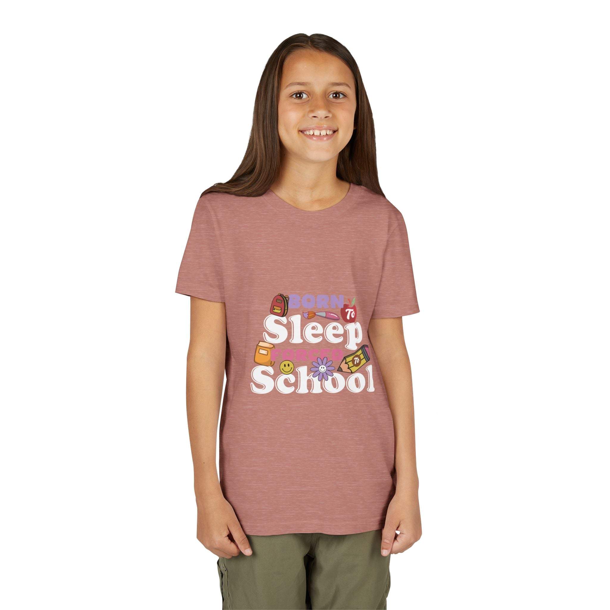 Lightweight Born to Sleep Forced to School Kids T-shirt - TeninoVentures