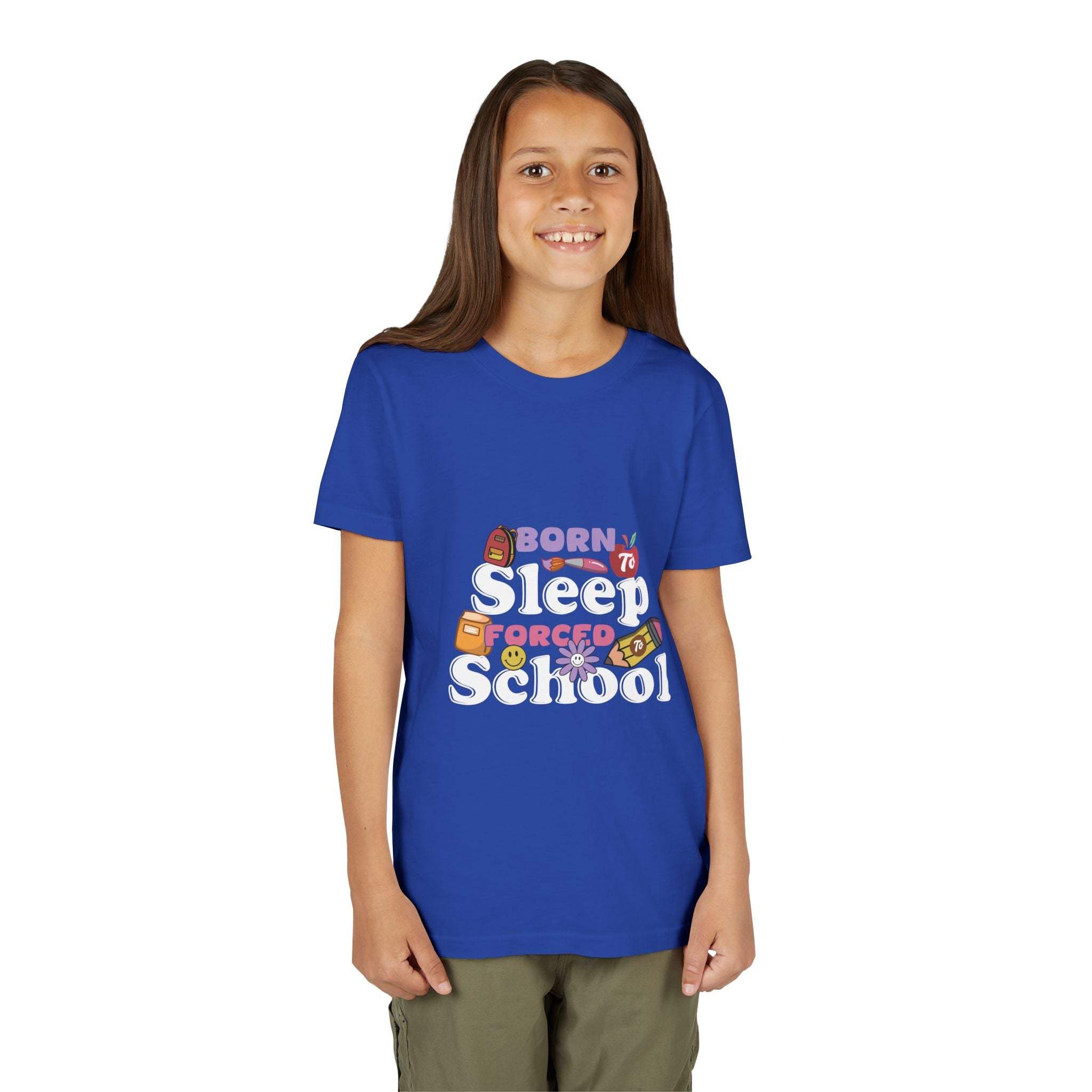 Lightweight Born to Sleep Forced to School Kids T-shirt - TeninoVentures