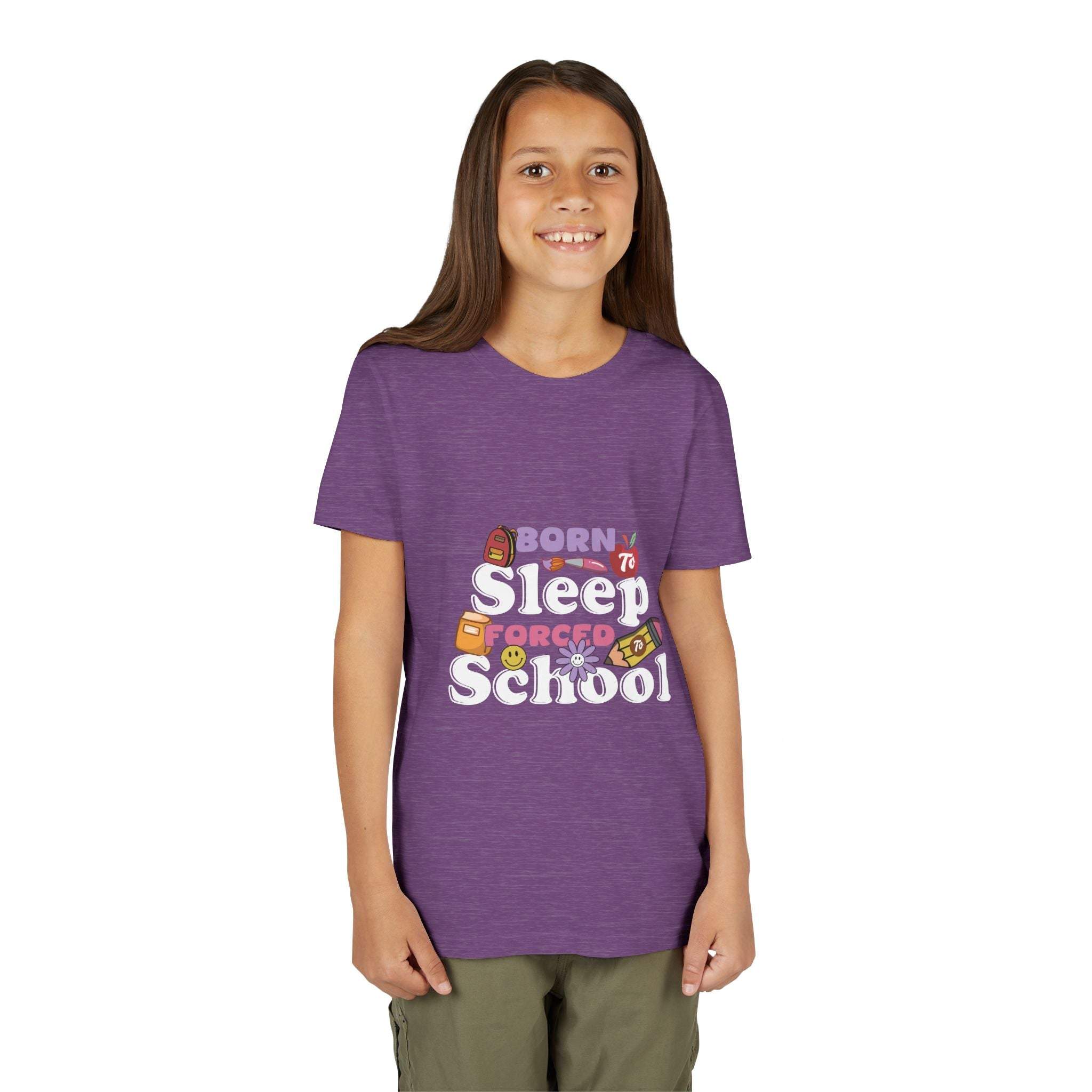 Lightweight Born to Sleep Forced to School Kids T-shirt - TeninoVentures