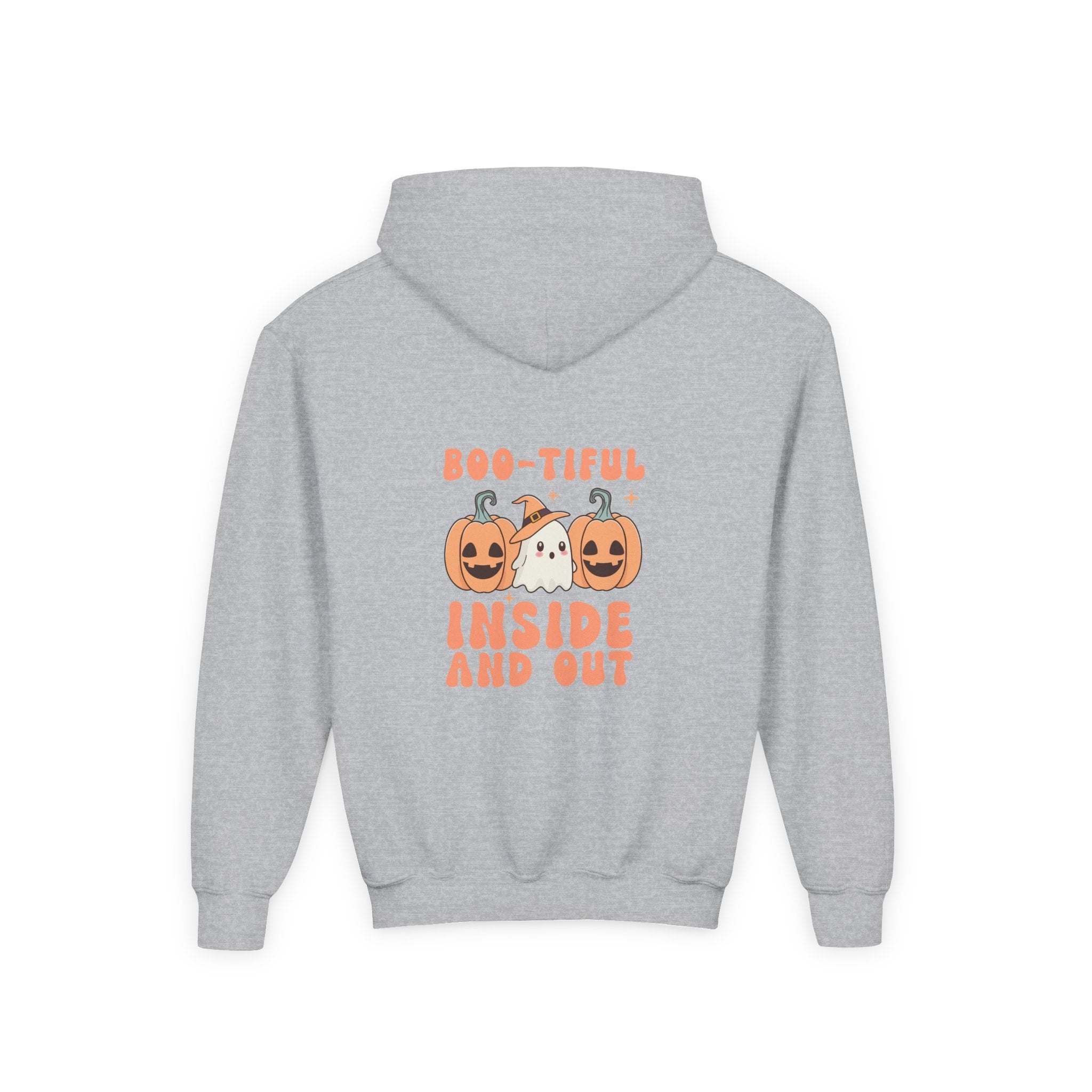 Hooded Sweatshirt - Boo-tiful Inside and Out Halloween Design - TeninoVentures