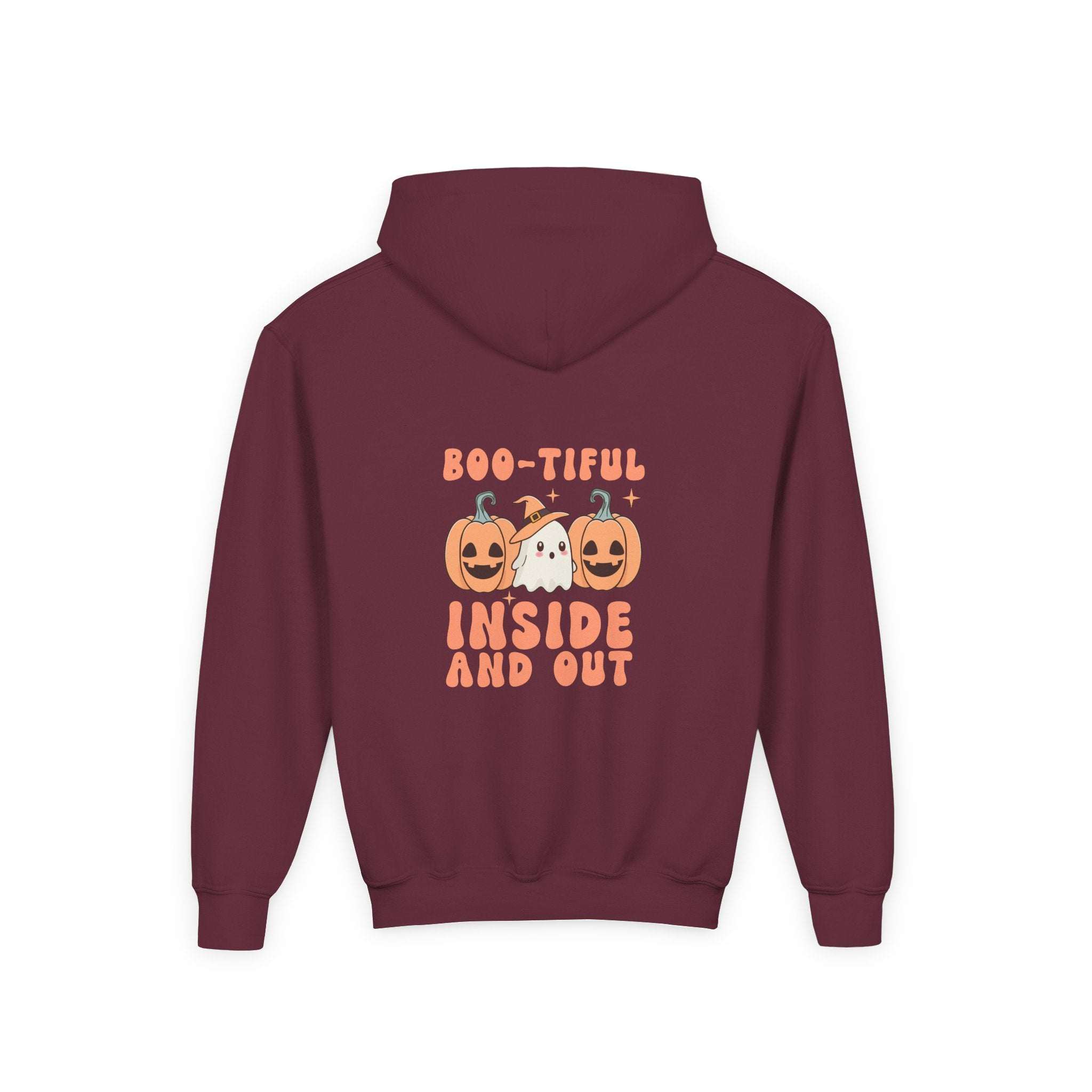 Hooded Sweatshirt - Boo-tiful Inside and Out Halloween Design - TeninoVentures