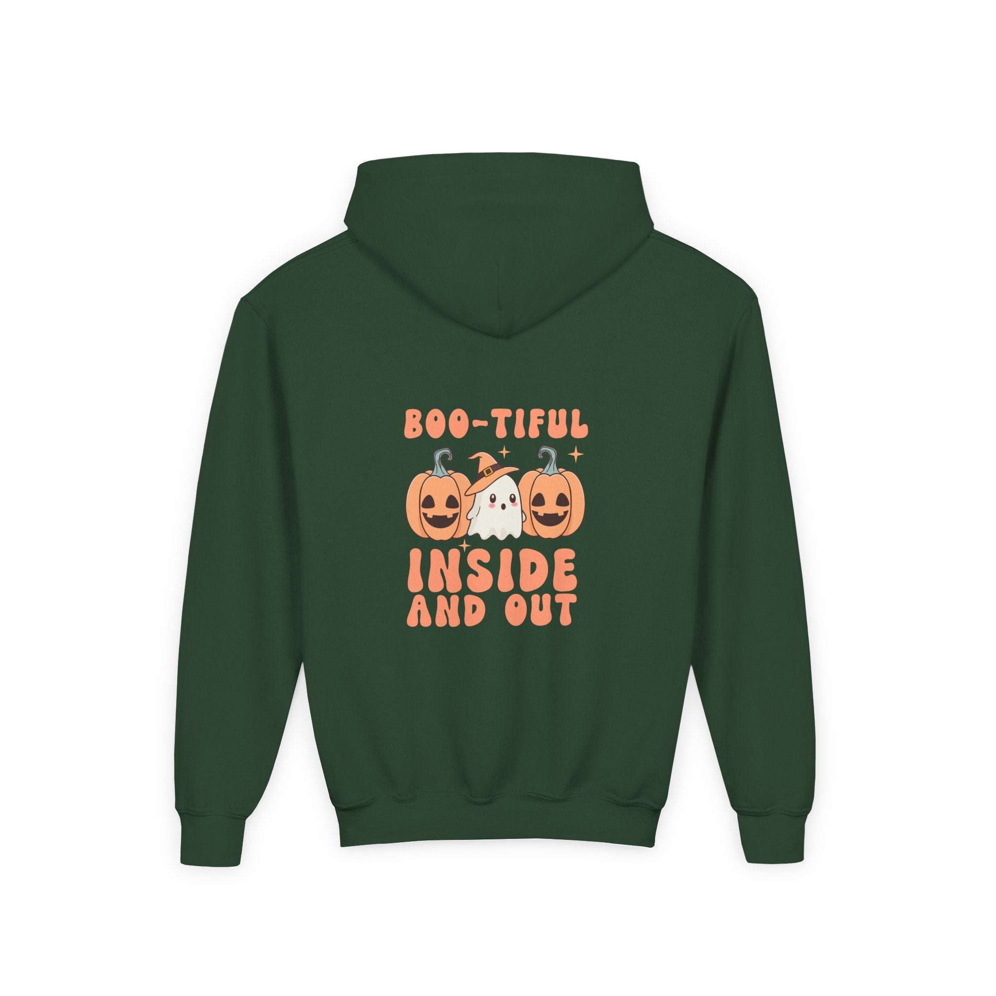 Hooded Sweatshirt - Boo-tiful Inside and Out Halloween Design - TeninoVentures