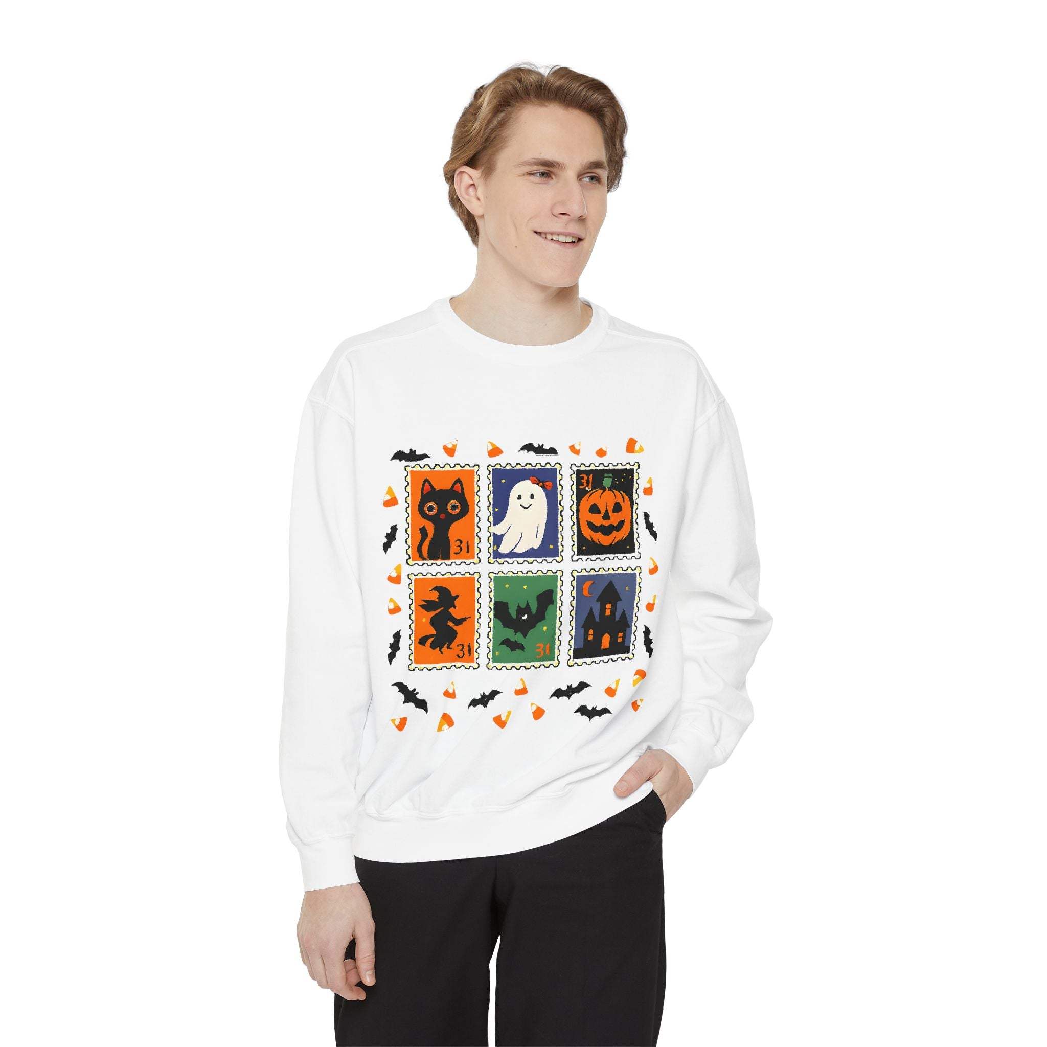 Retro Halloween Stamp Sweatshirt - TeninoVentures