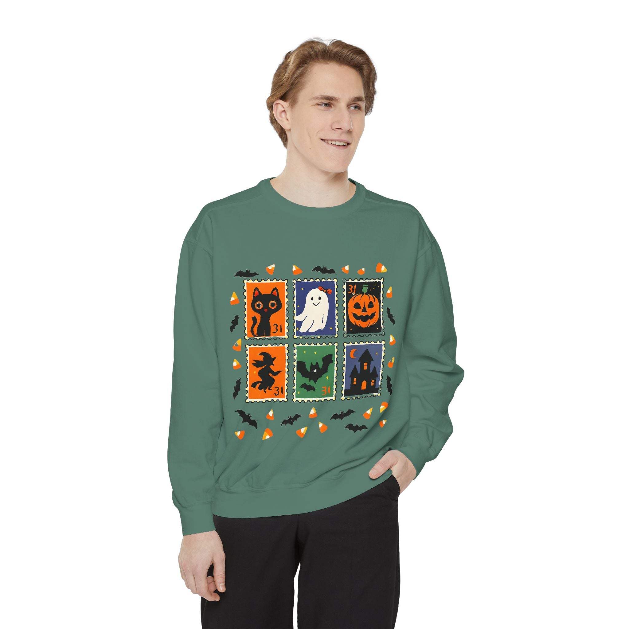 Retro Halloween Stamp Sweatshirt - TeninoVentures