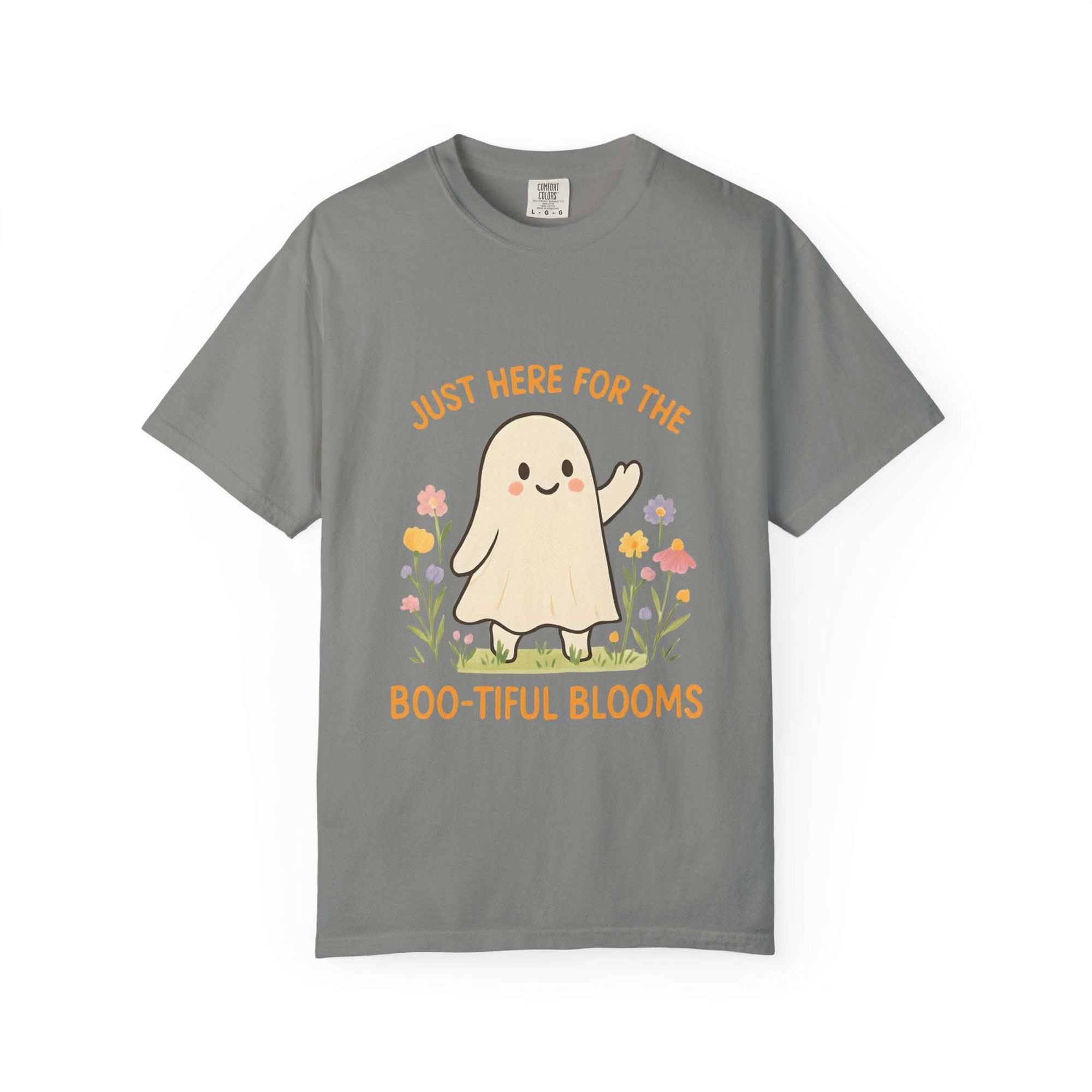 Floral Ghost Halloween T-shirt - TeninoVentures