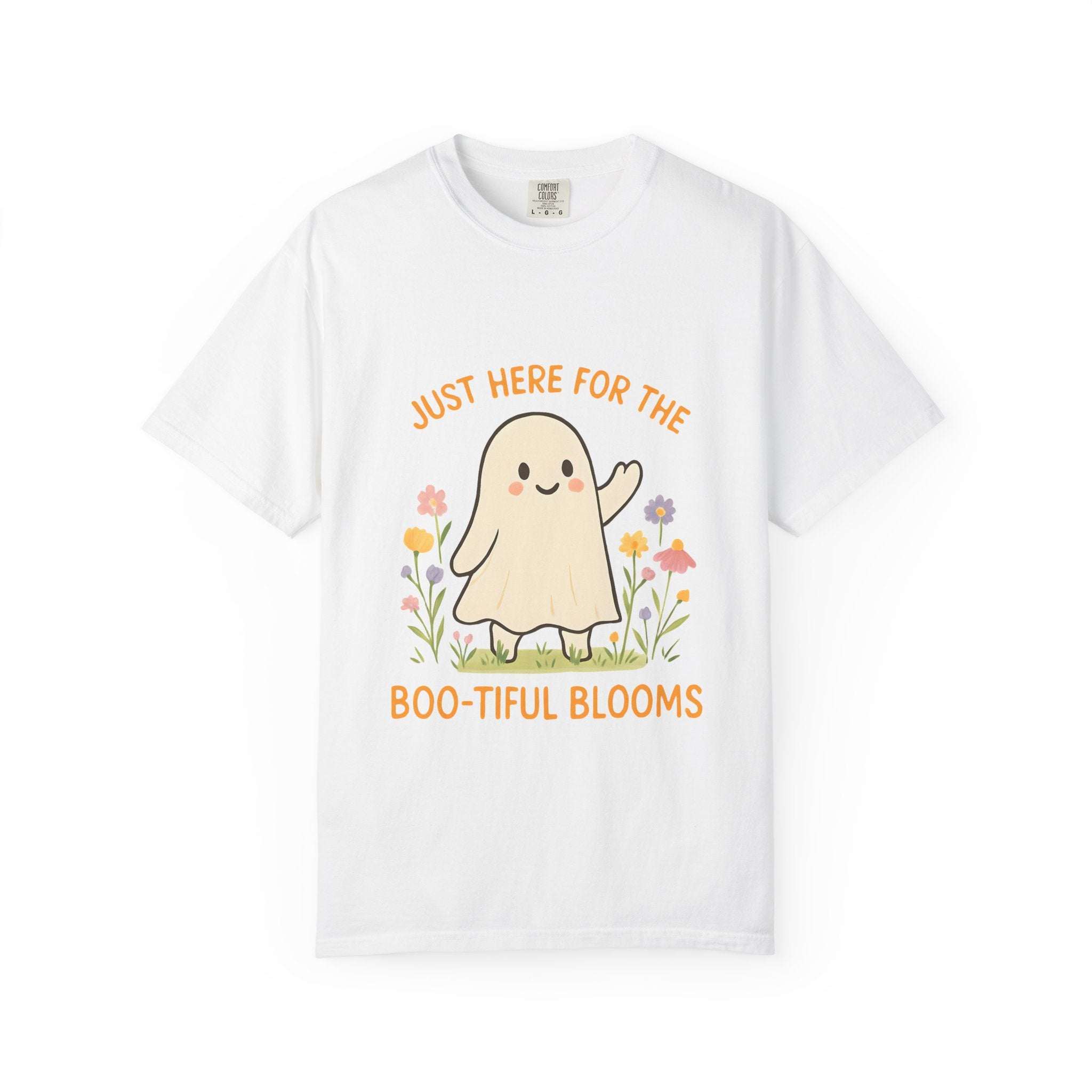 Floral Ghost Halloween T-shirt - TeninoVentures