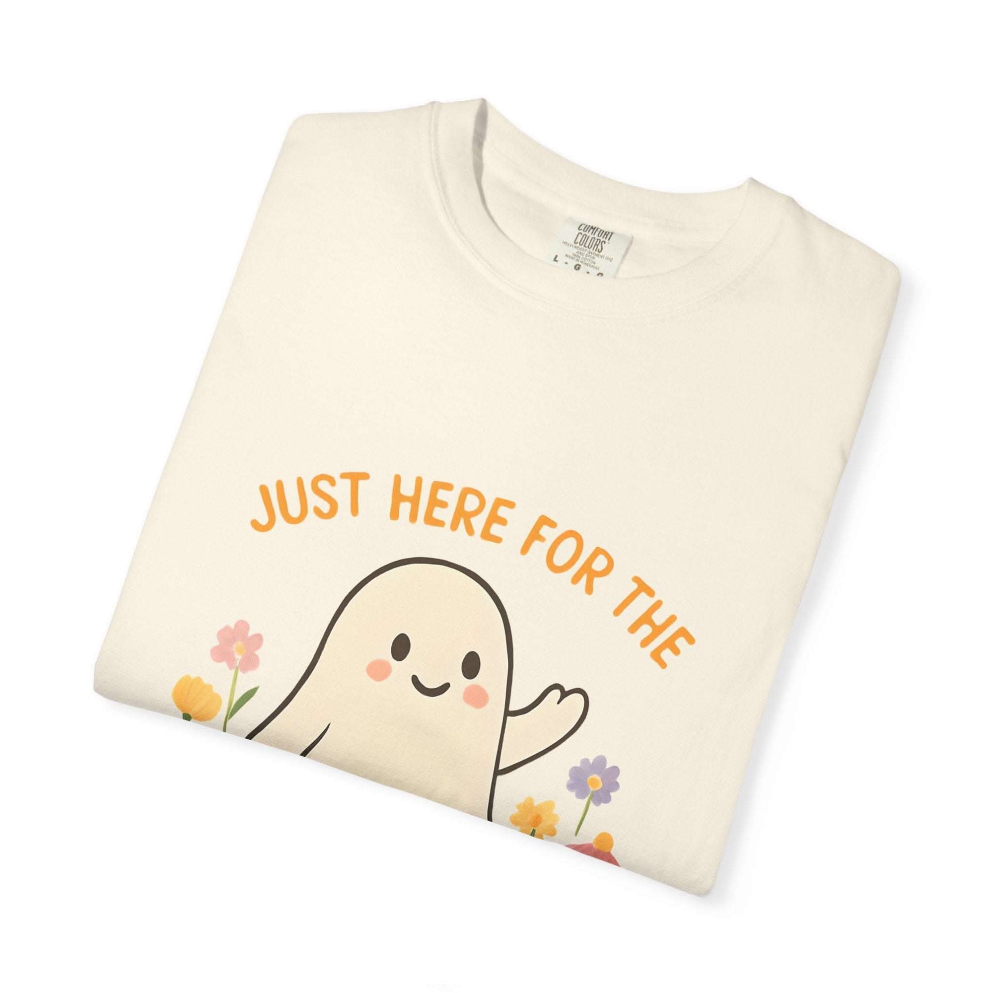 Floral Ghost Halloween T-shirt - TeninoVentures