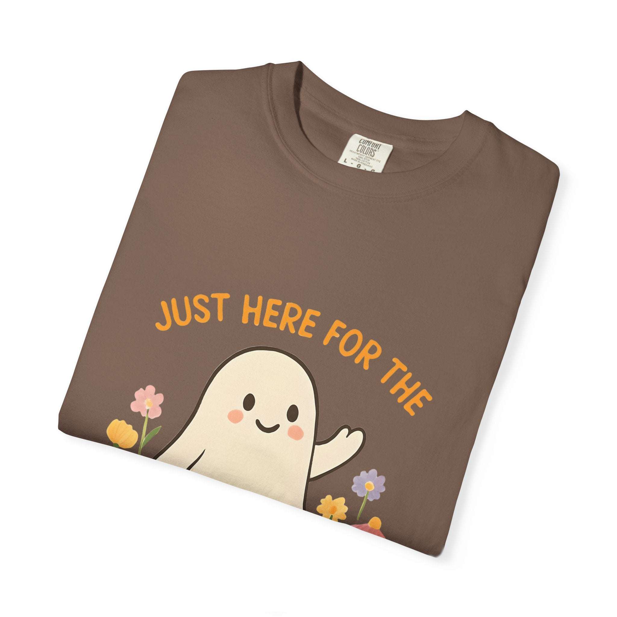 Floral Ghost Halloween T-shirt - TeninoVentures