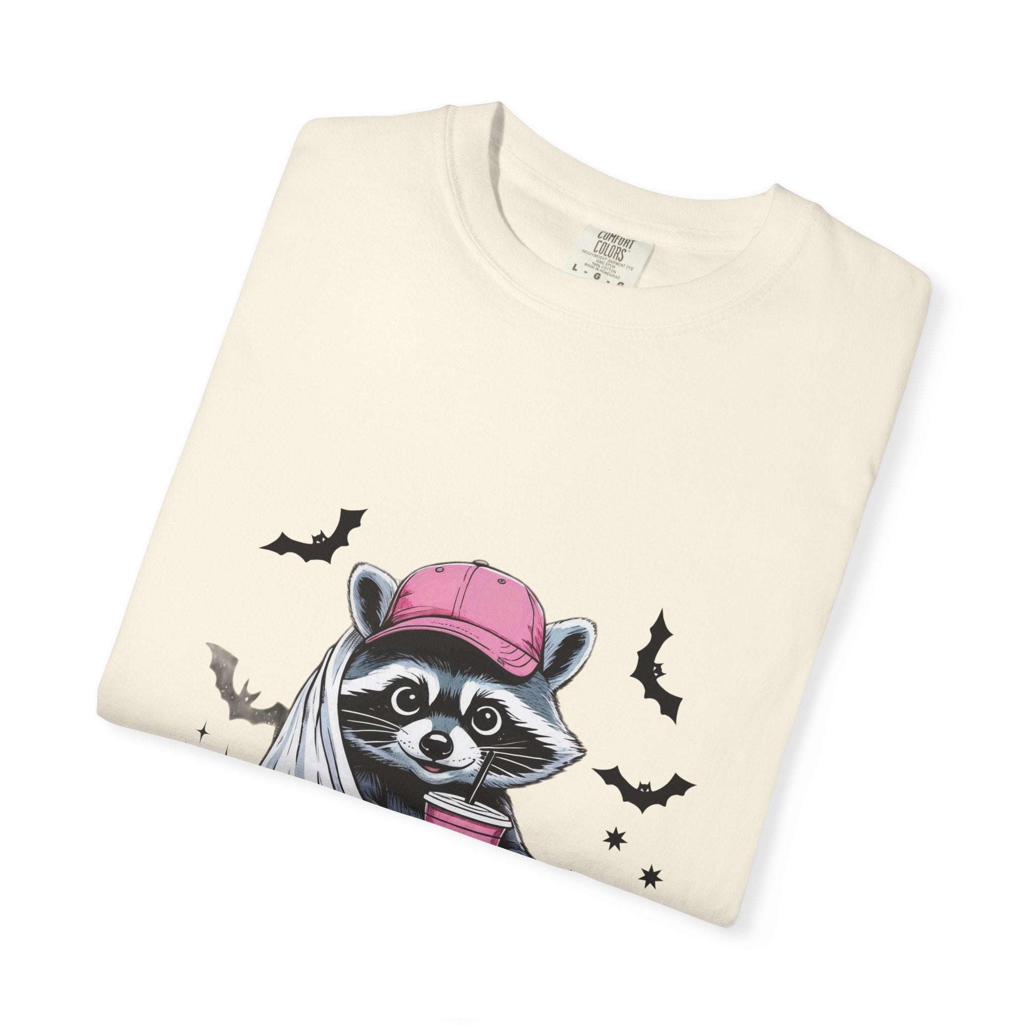 Raccoon Ghost Halloween T-shirt - TeninoVentures