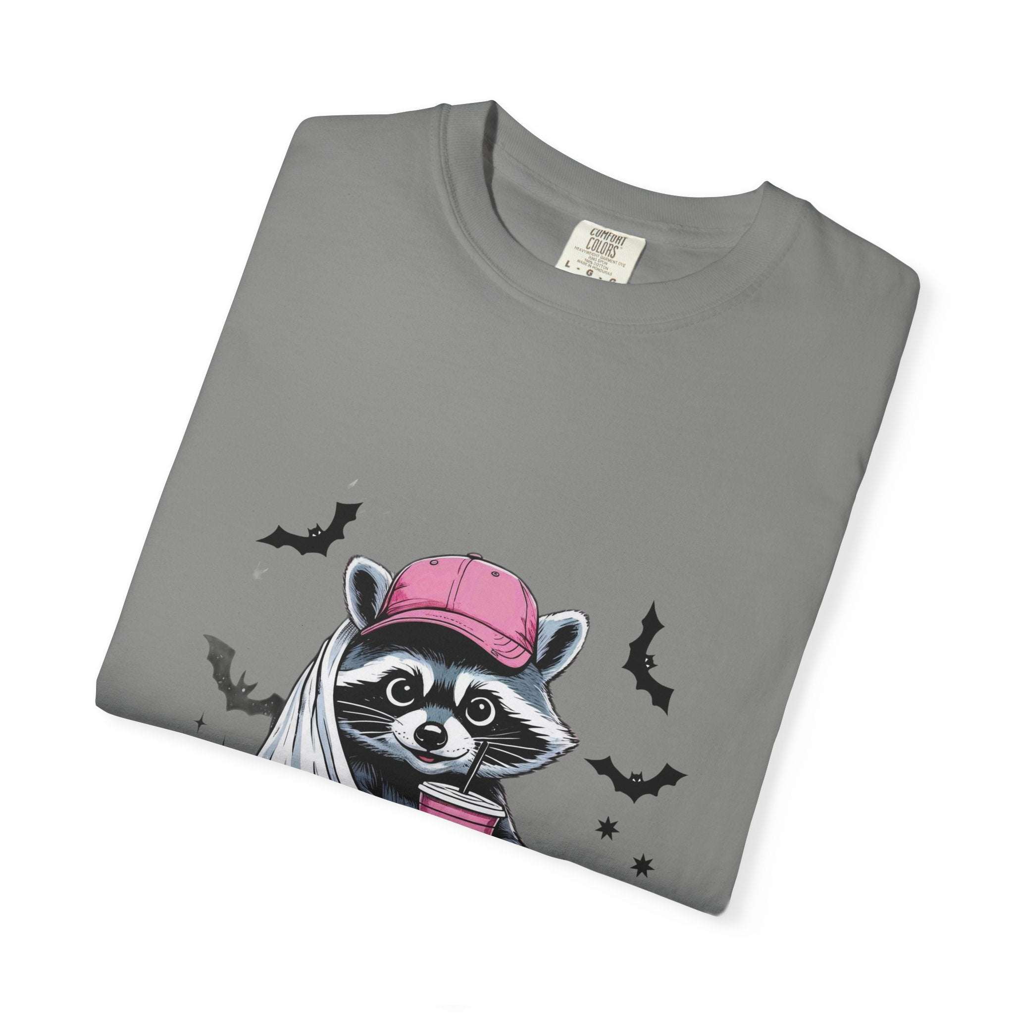 Raccoon Ghost Halloween T-shirt - TeninoVentures