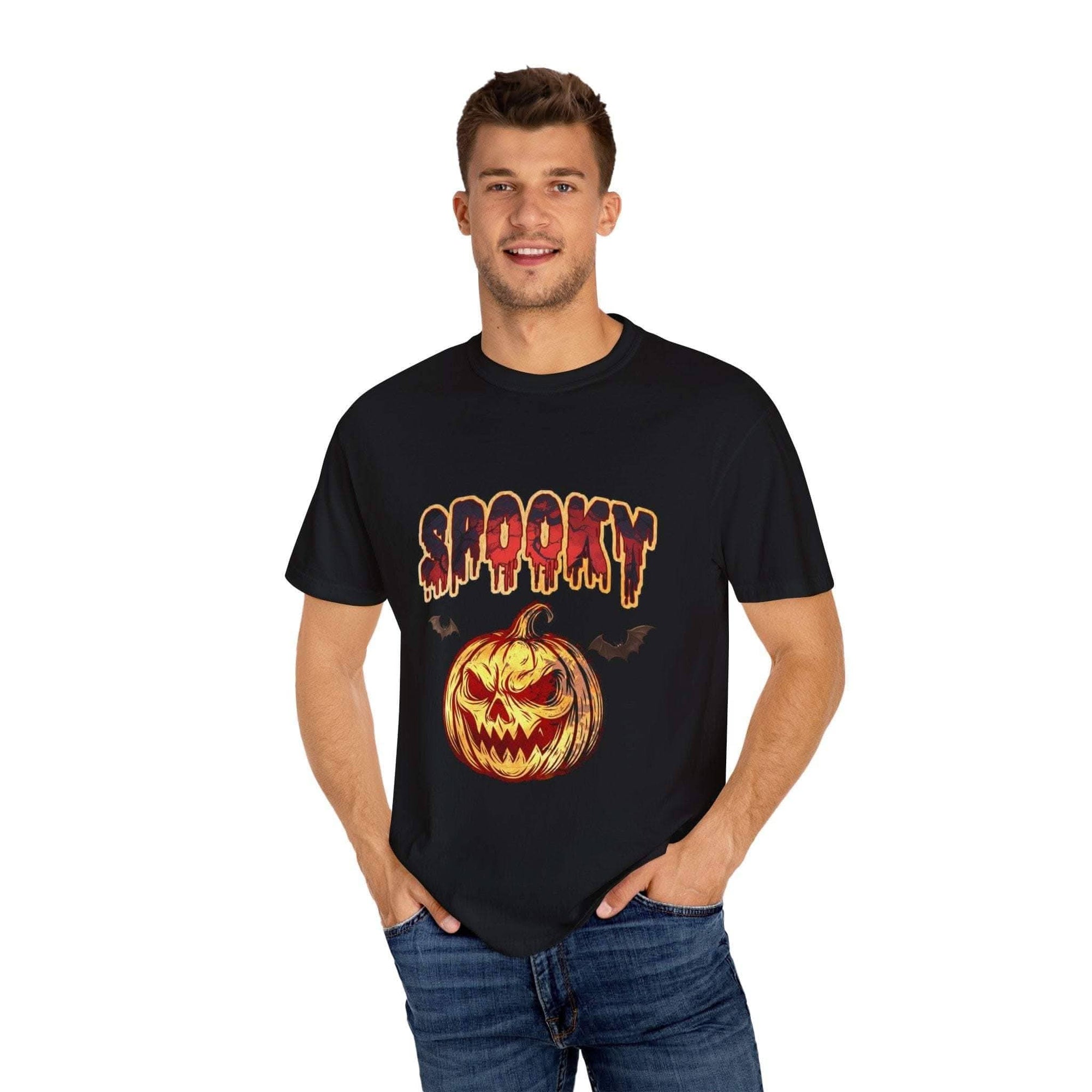 Spooky Pumpkin Halloween T-shirt - TeninoVentures