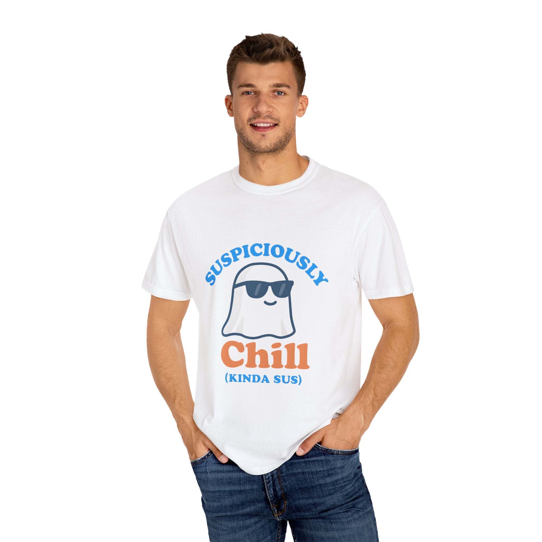 Suspiciously Chill Kinda Sus Ghost T-shirt - TeninoVentures