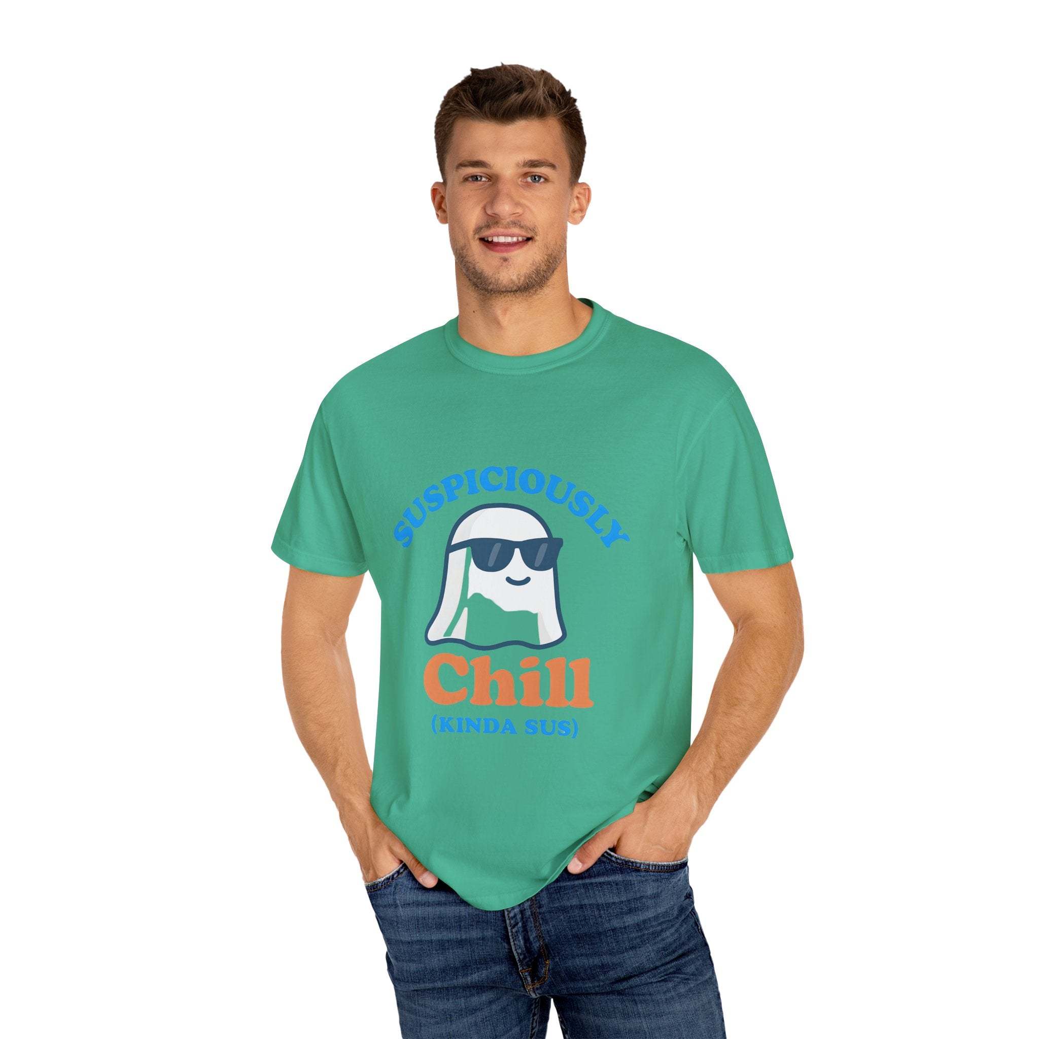 Suspiciously Chill Kinda Sus Ghost T-shirt - TeninoVentures