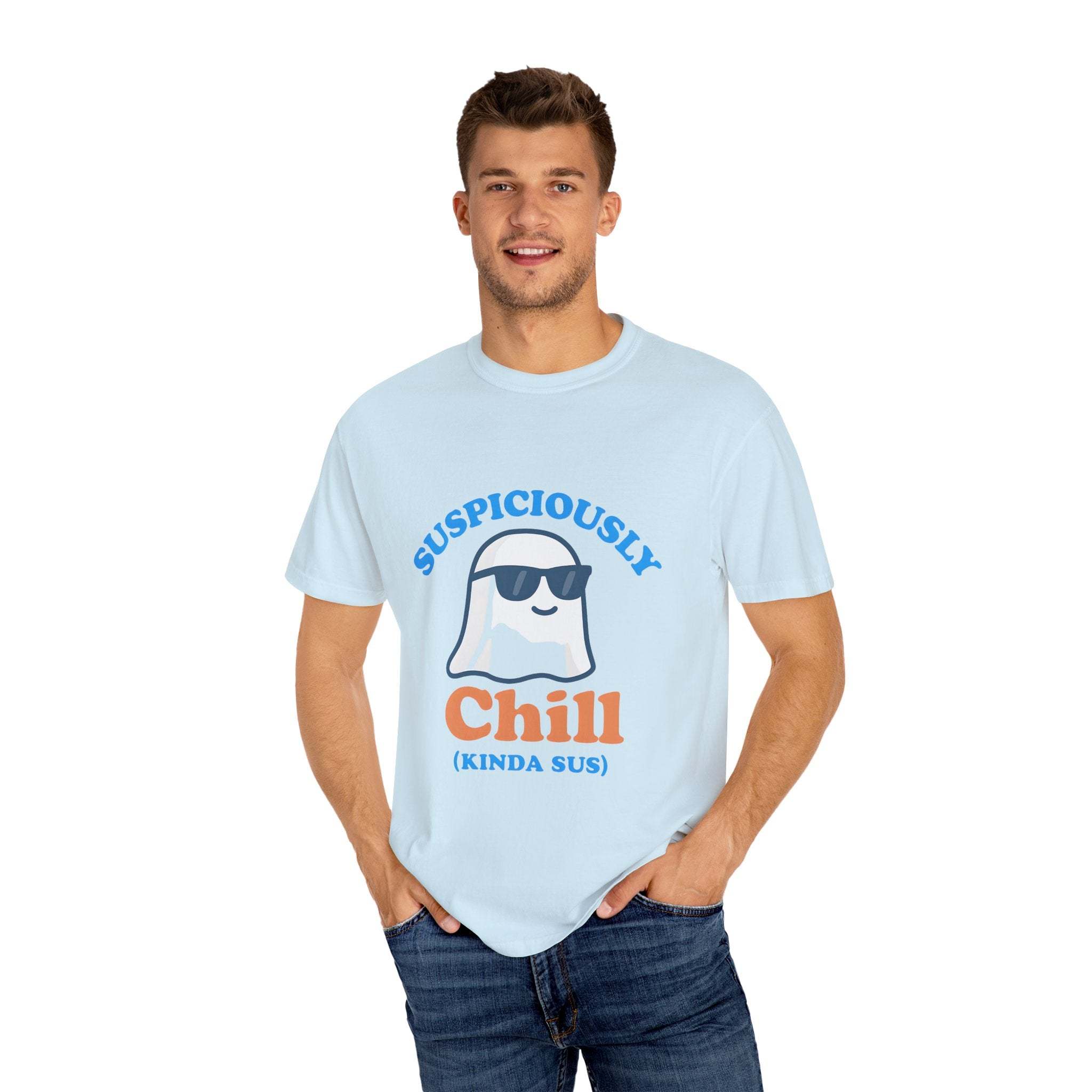 Suspiciously Chill Kinda Sus Ghost T-shirt - TeninoVentures