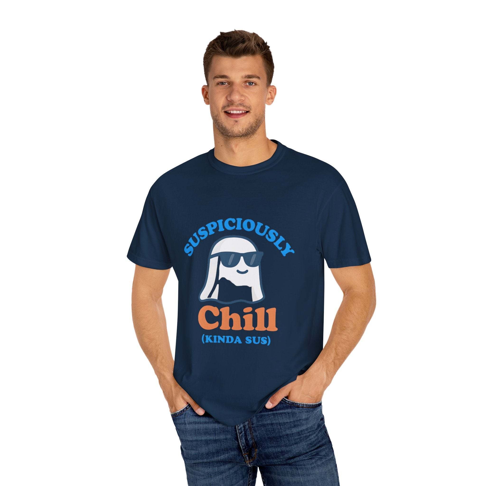 Suspiciously Chill Kinda Sus Ghost T-shirt - TeninoVentures