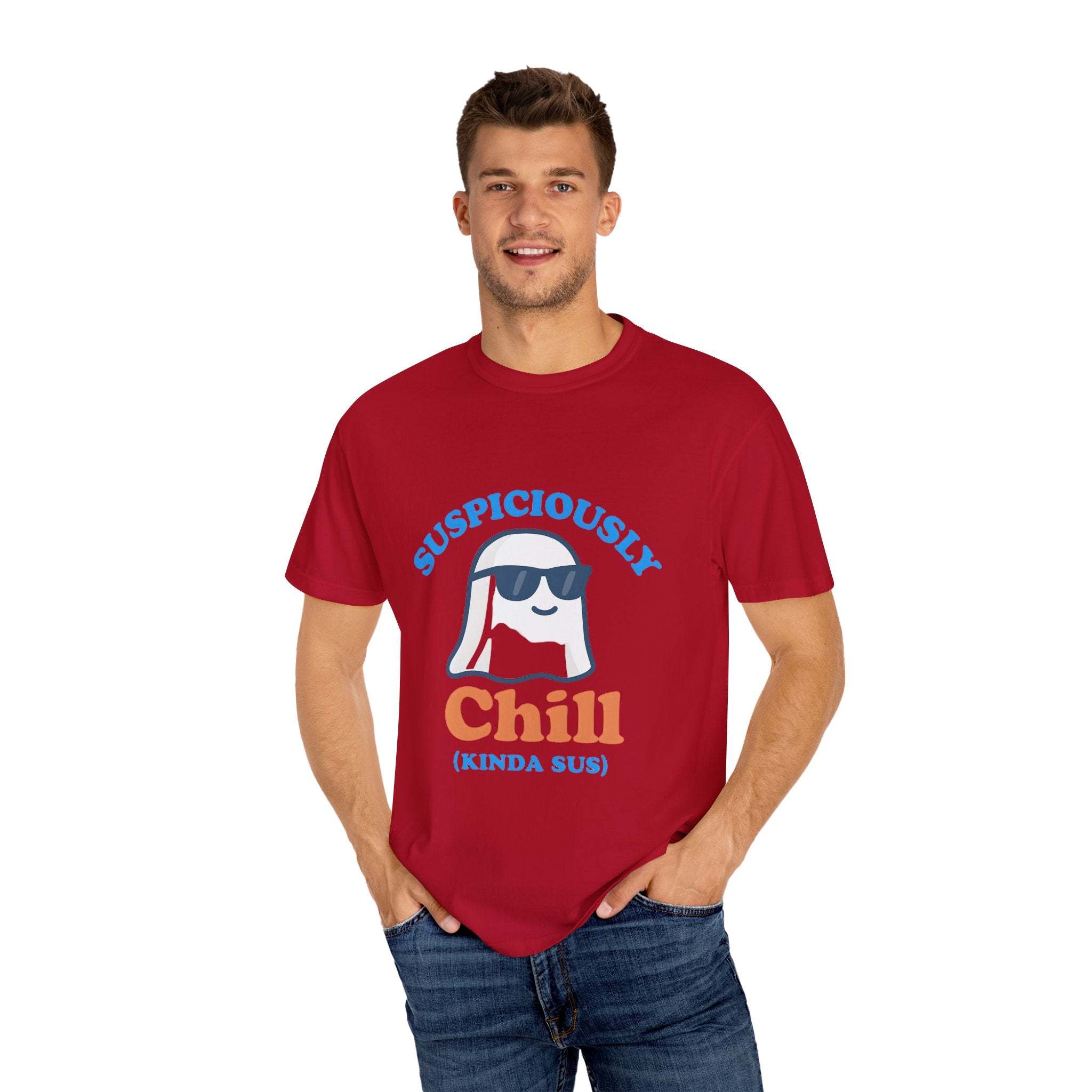 Suspiciously Chill Kinda Sus Ghost T-shirt - TeninoVentures