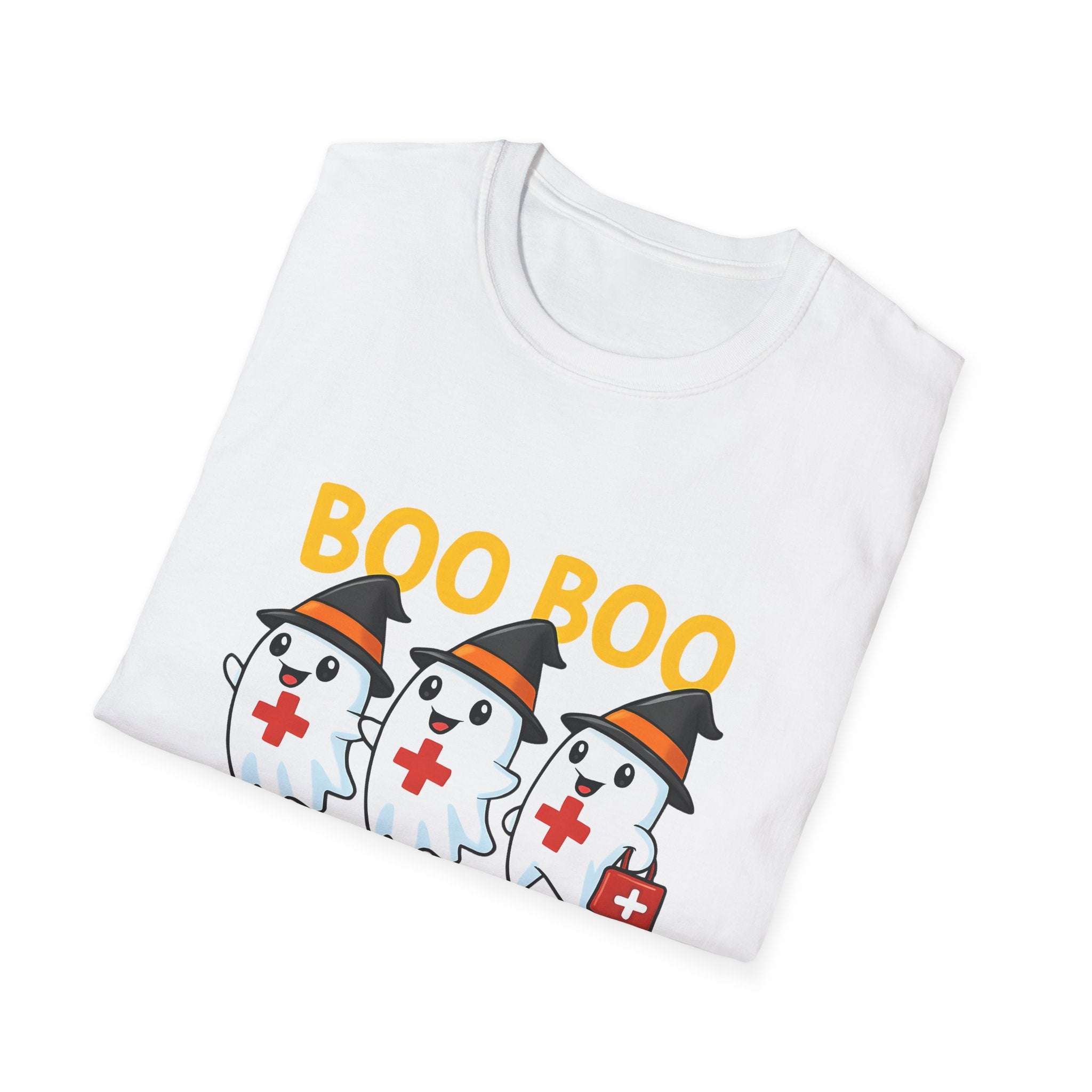 Boo Boo Crew Nurse Halloween T-Shirt - Ring-Spun Cotton Unisex - TeninoVentures