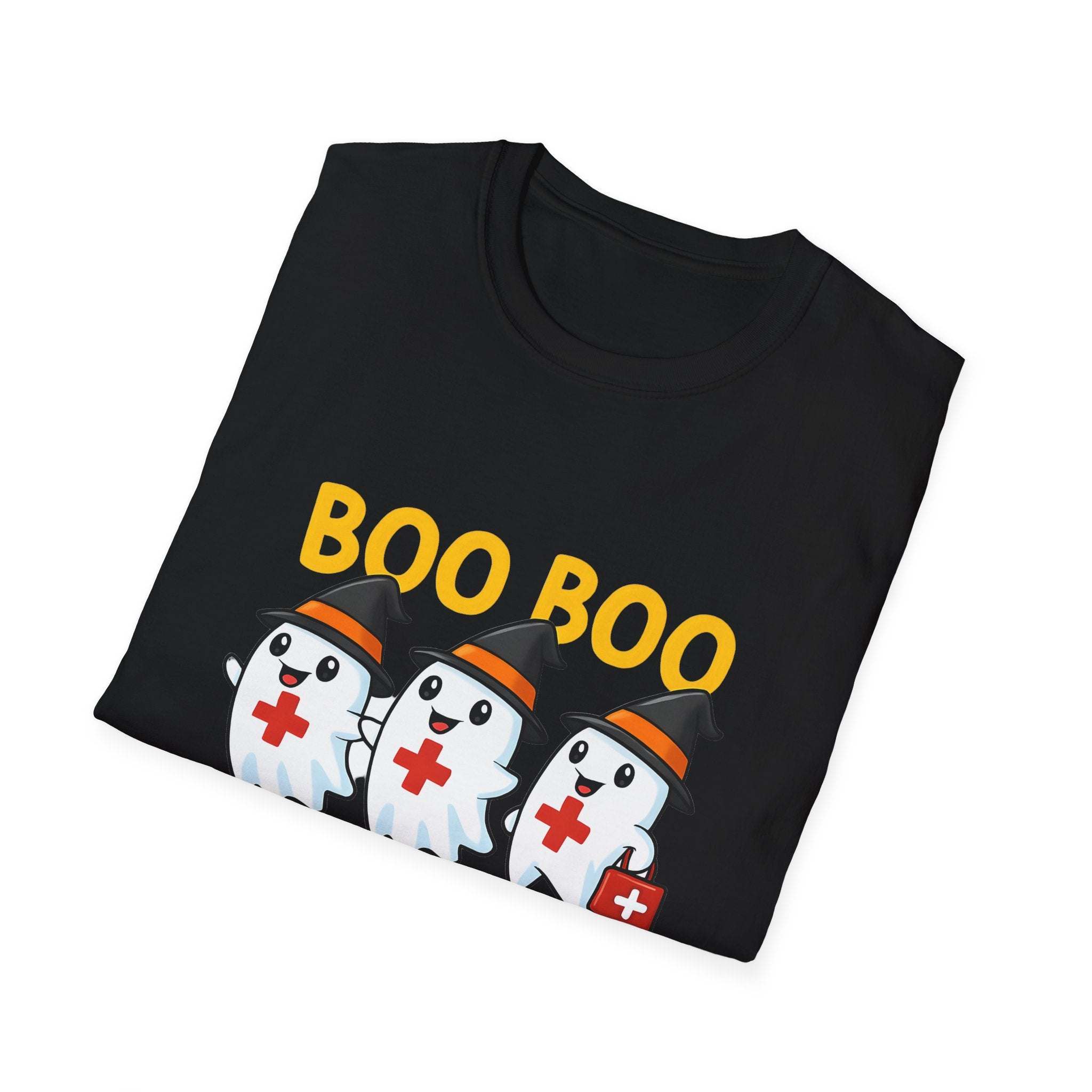 Boo Boo Crew Nurse Halloween T-Shirt - Ring-Spun Cotton Unisex - TeninoVentures