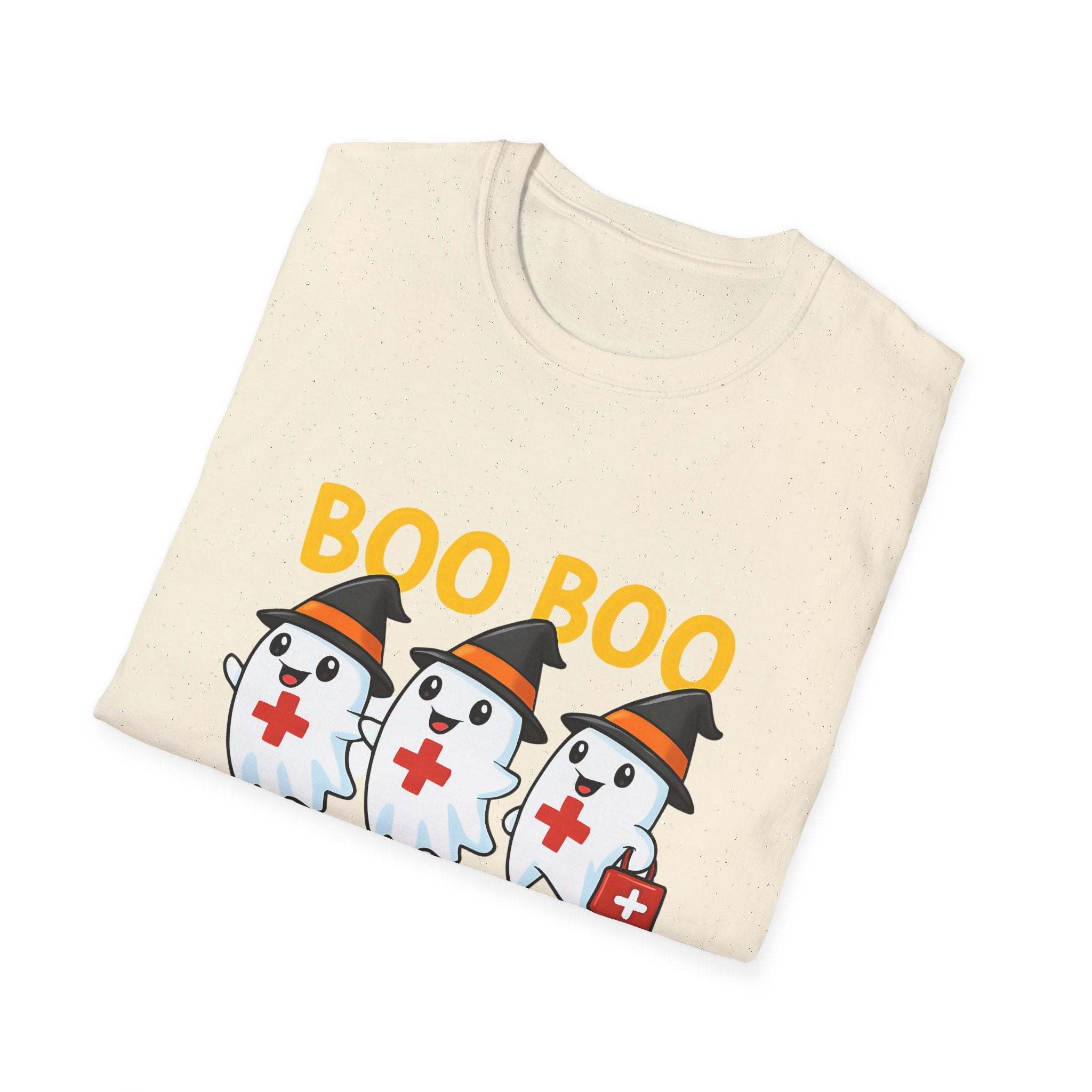 Boo Boo Crew Nurse Halloween T-Shirt - Ring-Spun Cotton Unisex - TeninoVentures
