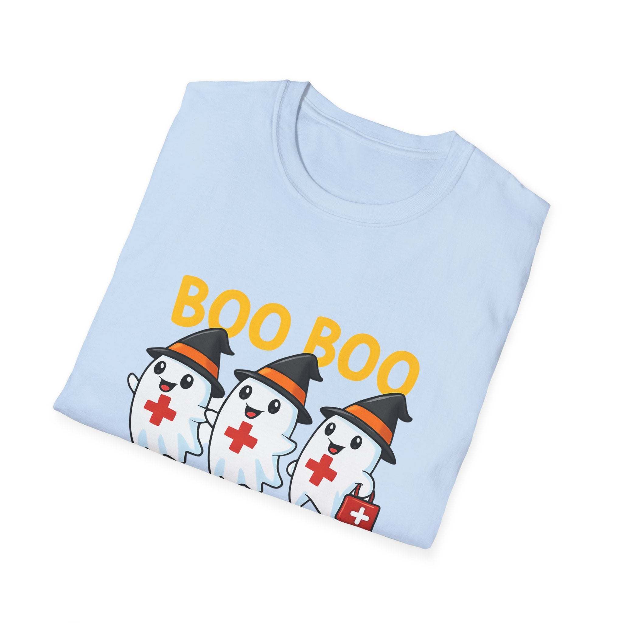 Boo Boo Crew Nurse Halloween T-Shirt - Ring-Spun Cotton Unisex - TeninoVentures