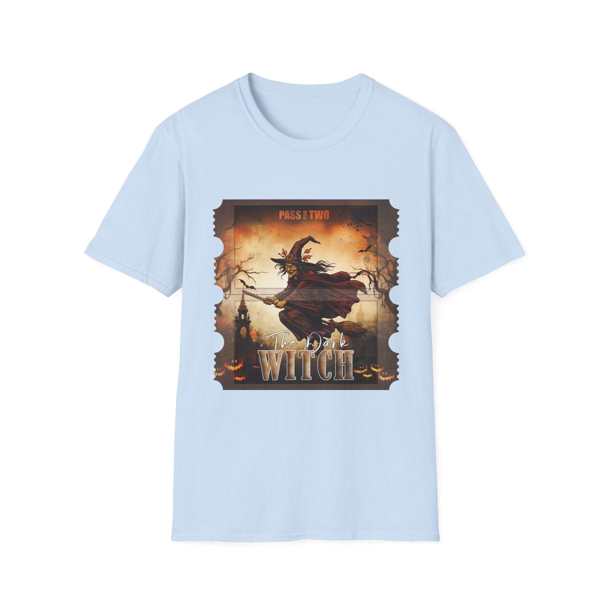 Retro Dark Witch Movie Ticket Halloween T-Shirt - TeninoVentures
