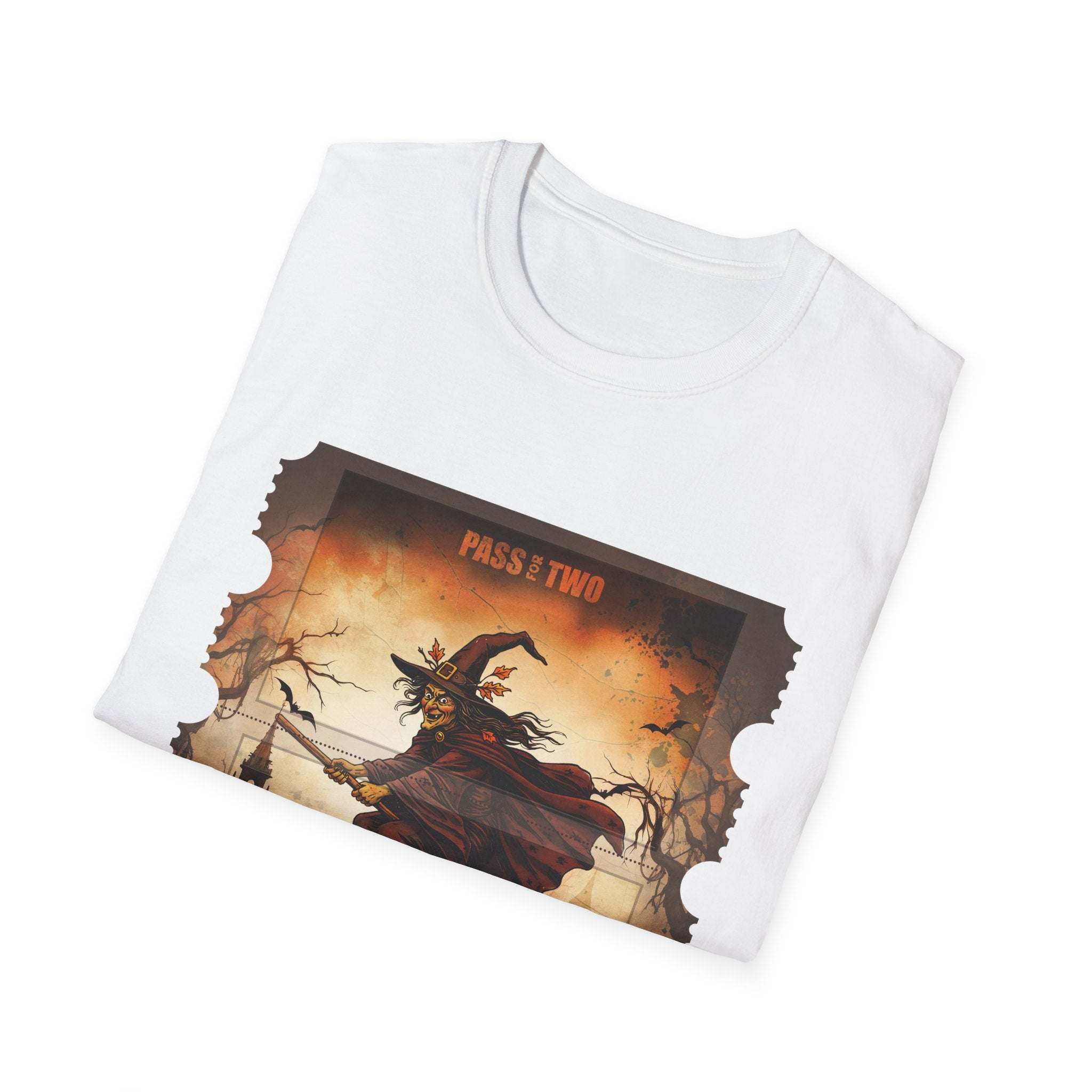 Retro Dark Witch Movie Ticket Halloween T-Shirt - TeninoVentures