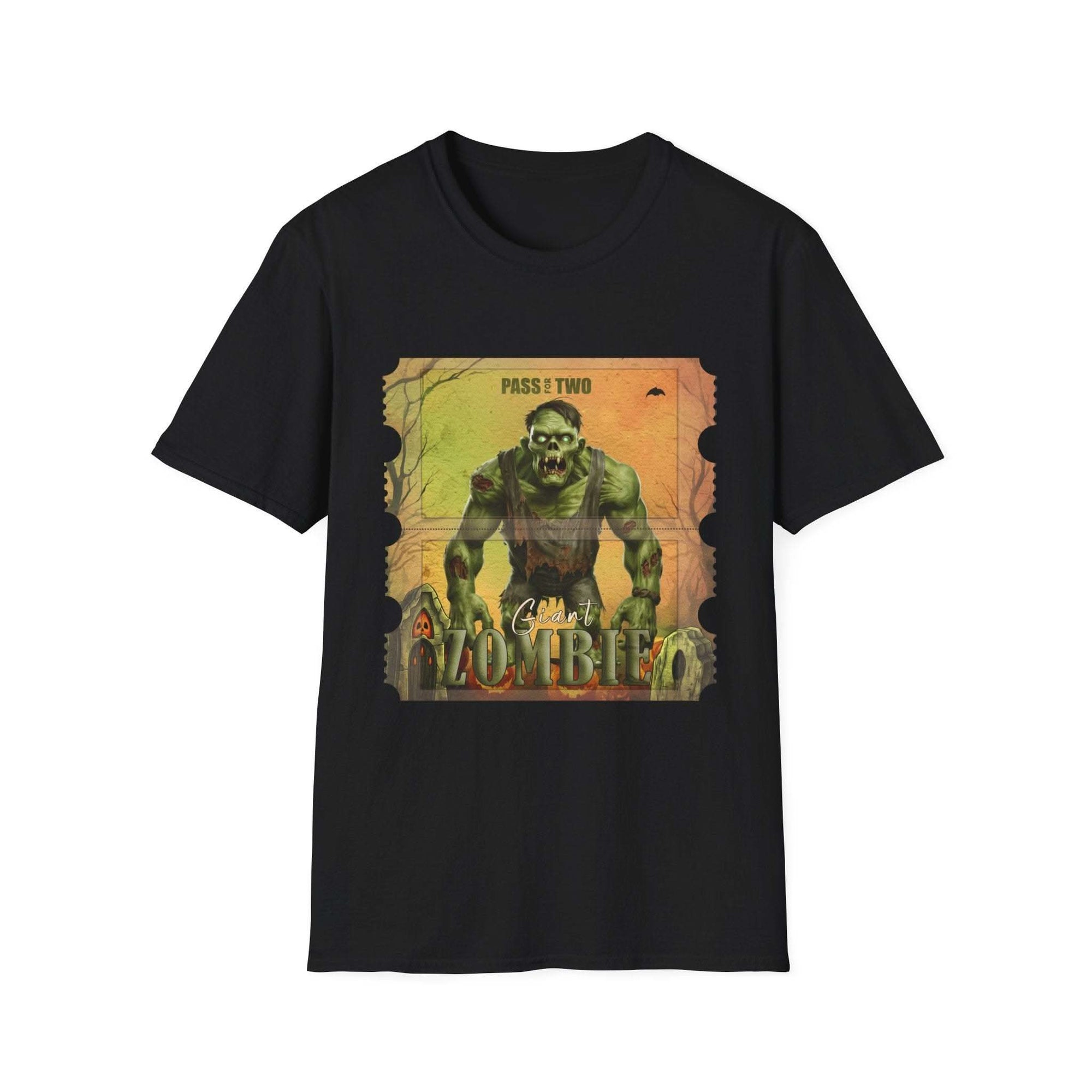 Vintage Giant Zombie Halloween Movie Ticket Unisex T-Shirt - TeninoVentures