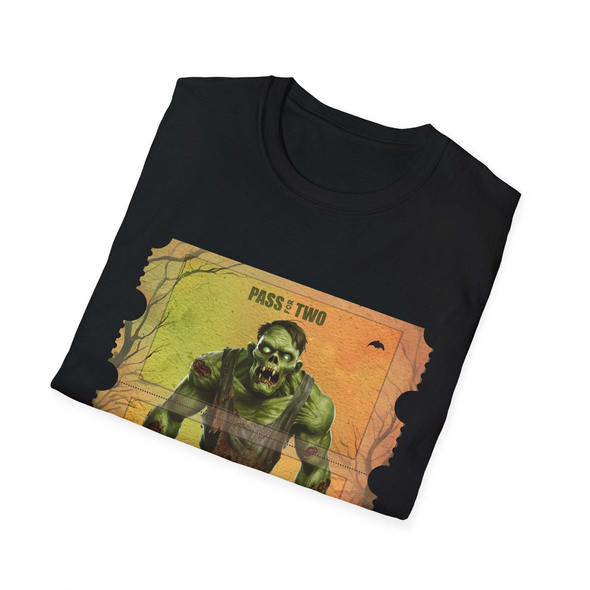 Vintage Giant Zombie Halloween Movie Ticket Unisex T-Shirt - TeninoVentures