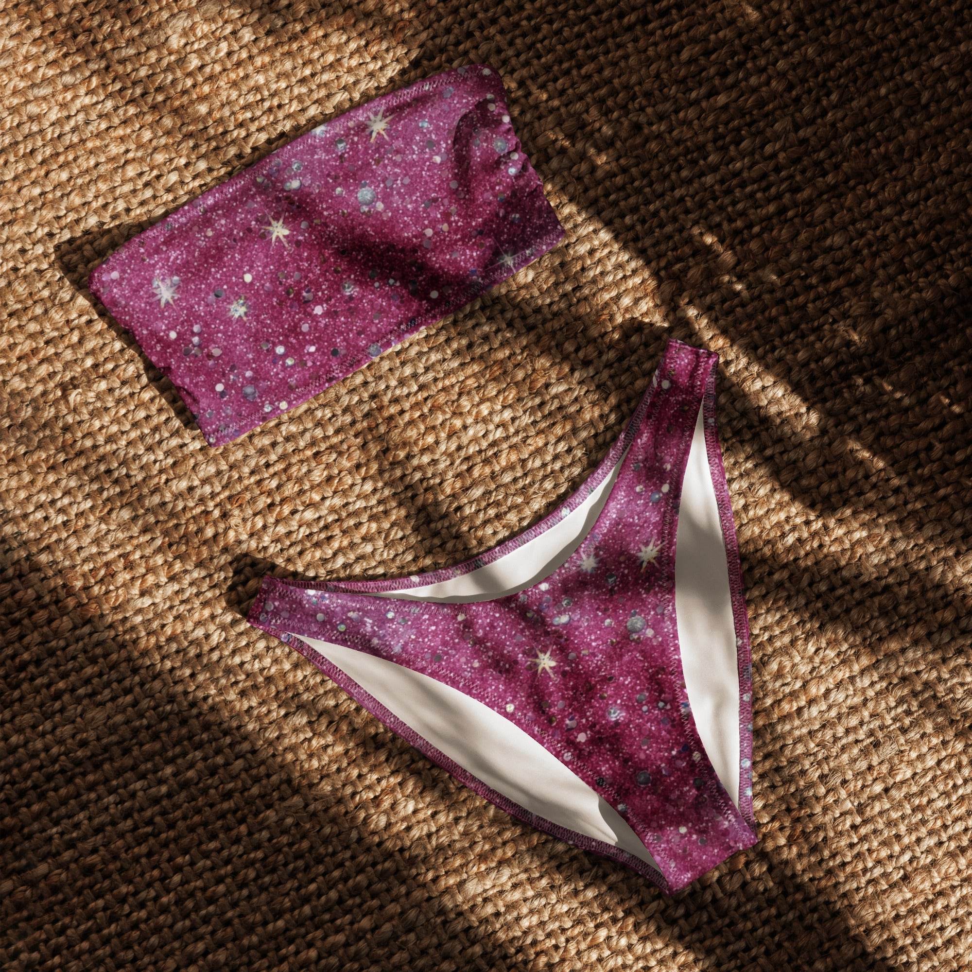 Hot pink bandeau bikini - Soft, comfy, Stretchy & Flattering Swimwear