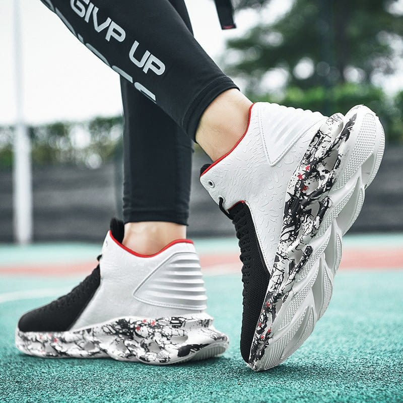 Trendy camouflage sports men's blade shoes with round toe and rubber sole for summer