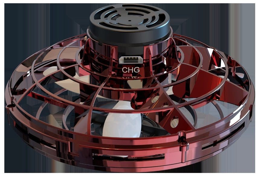 Mini Fingertip Gyro Interactive Decompression Toy with LED UFO