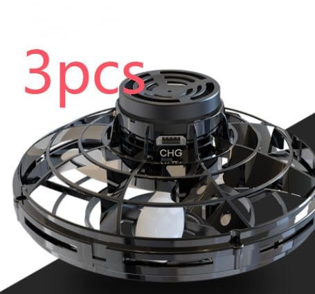 Mini Fingertip Gyro Interactive Decompression Toy with LED UFO