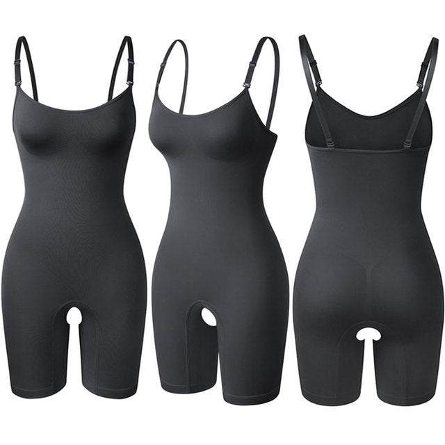 Women Shapewear Bodysuit with tummy control and adjustable straps made from breathable polyester