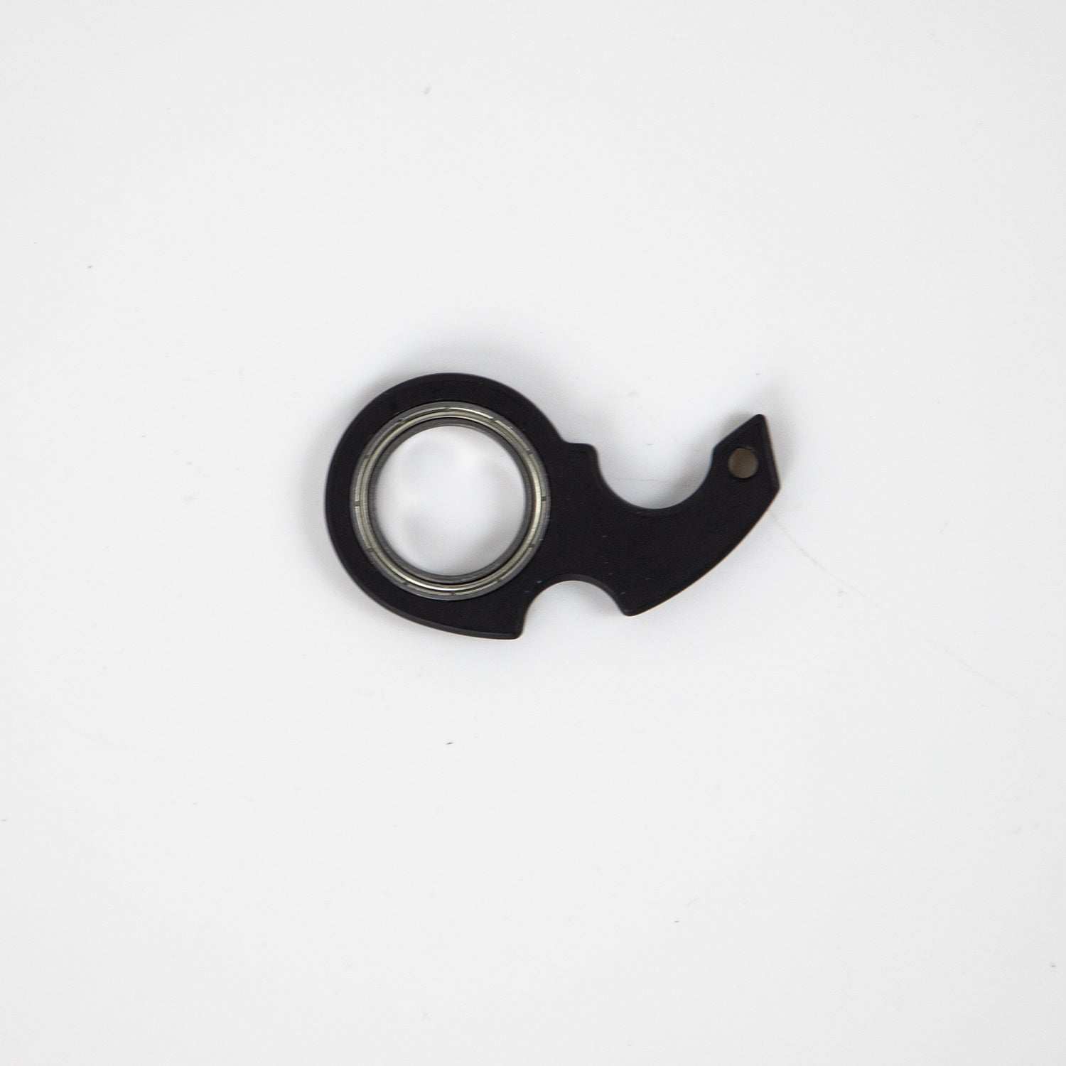 Black creative fidget spinner toy keychain with bottle opener for stress relief and anxiety management