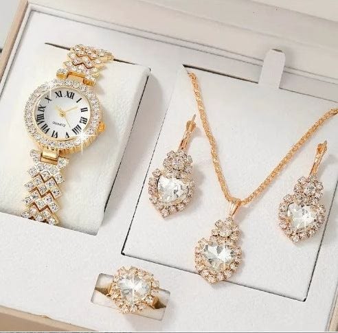 Fashion Watch Gift - Stylish Quartz Watch with Necklace & Bracelet
