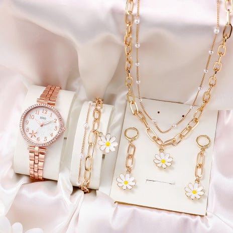 Fashion Watch Gift - Stylish Quartz Watch with Necklace & Bracelet