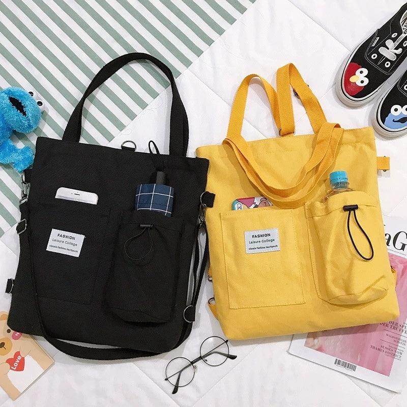 Harajuku Canvas Bags Stylish Preppy Backpack for Women