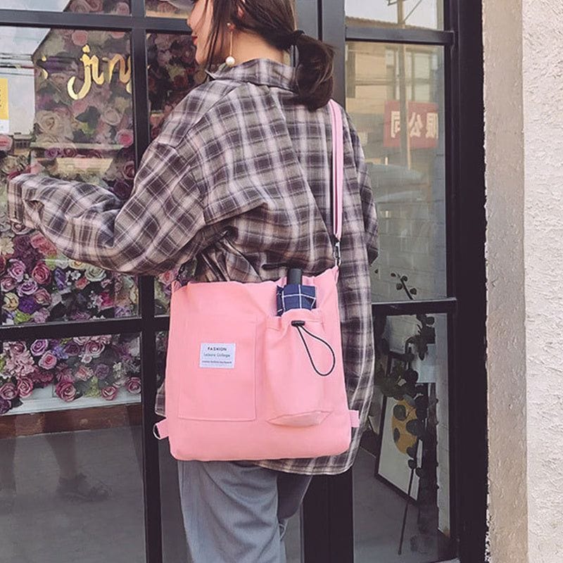 Harajuku Canvas Bags Stylish Preppy Backpack for Women