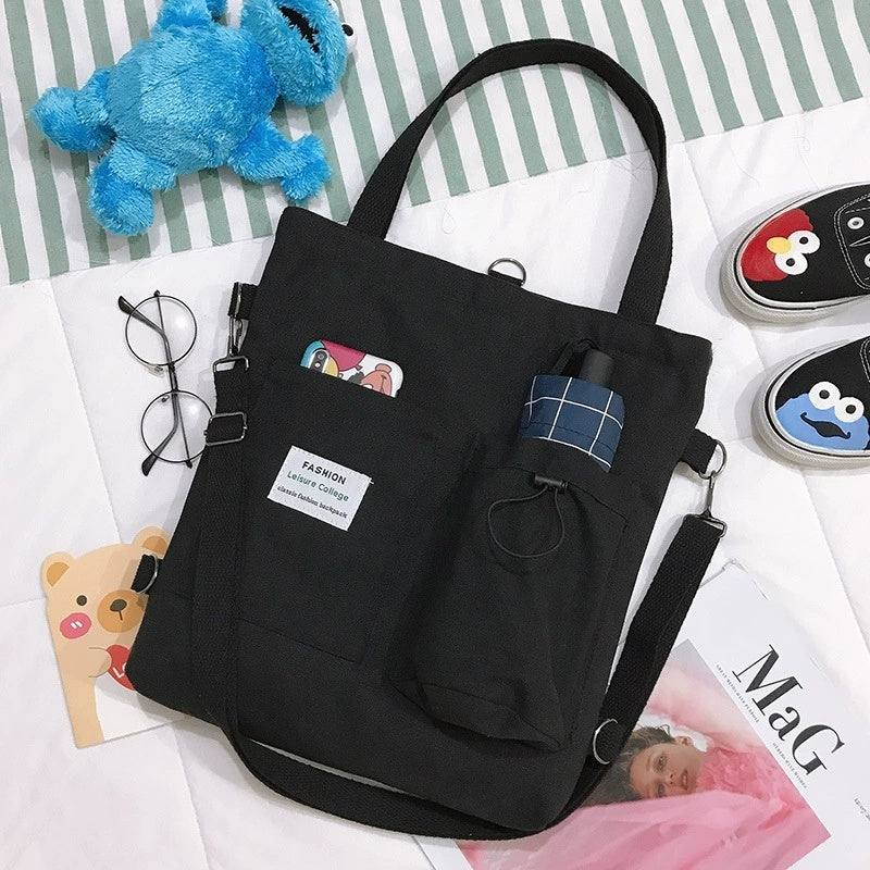 Harajuku Canvas Bags Stylish Preppy Backpack for Women