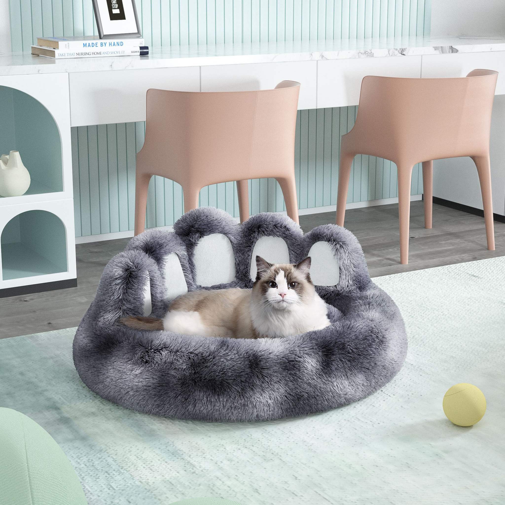 Cute Dog Bear Paw Shape Dog Bed for Small and Medium Dogs