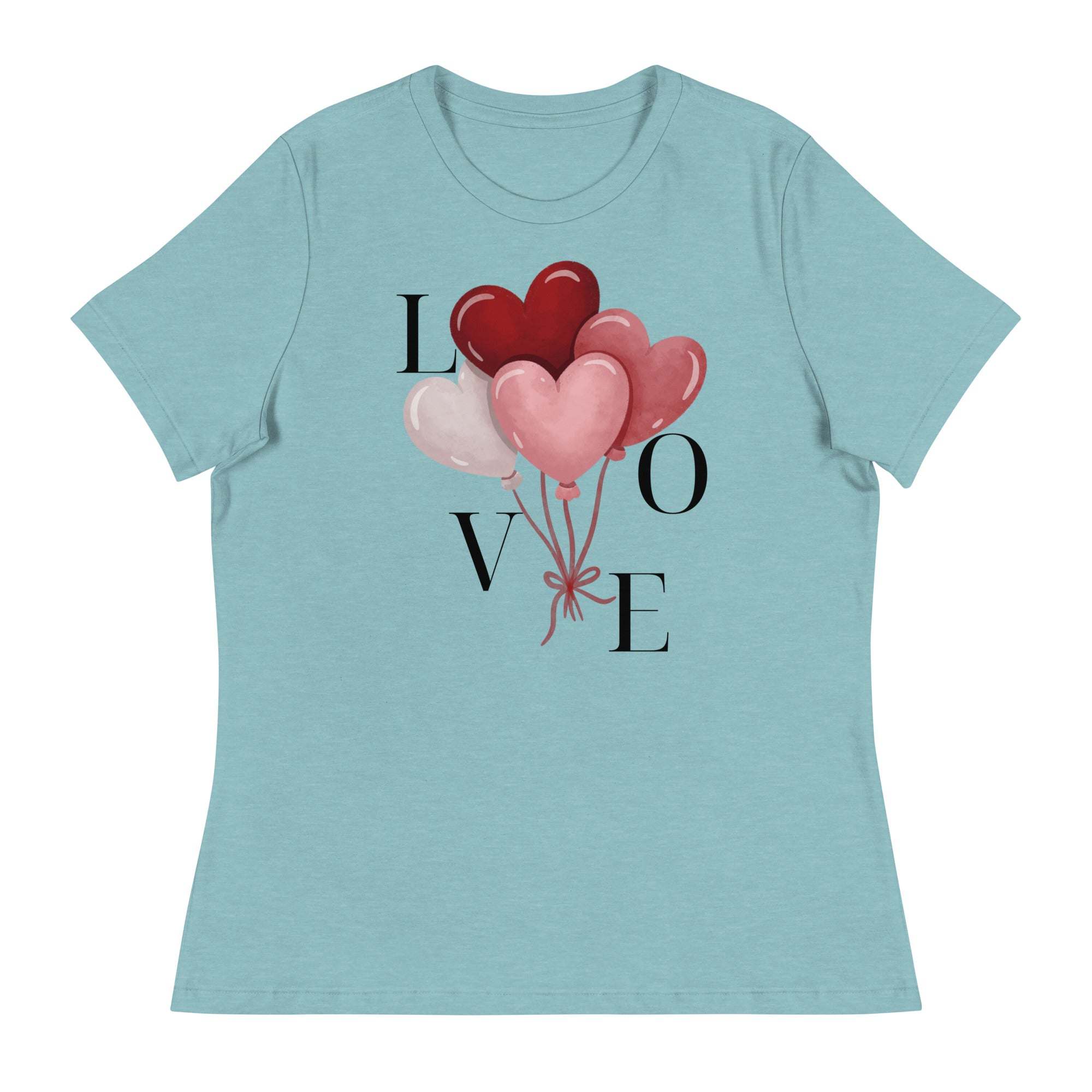 Love Balloon T-Shirt - Stylish Heart Balloon Graphic Tee