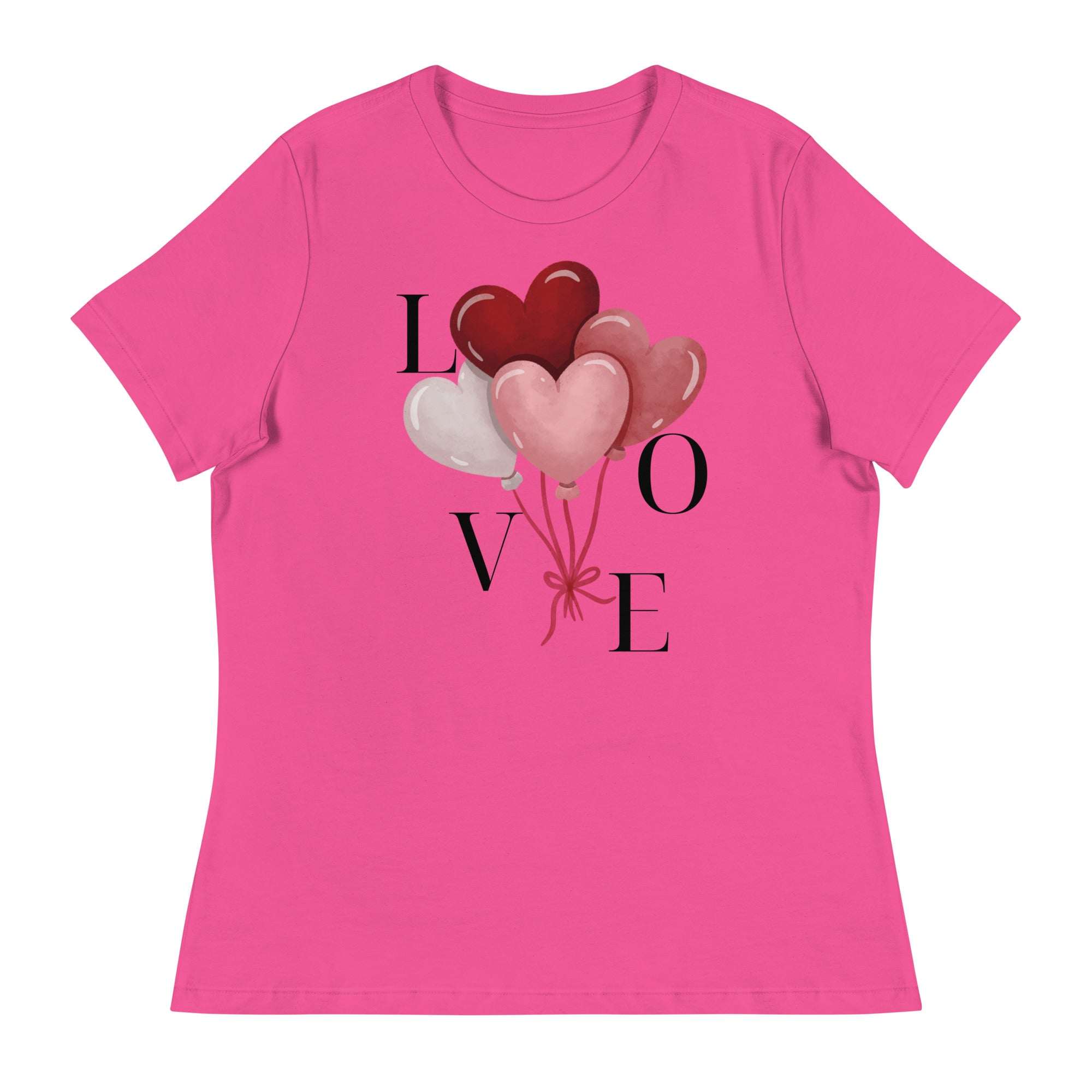 Love Balloon T-Shirt - Stylish Heart Balloon Graphic Tee