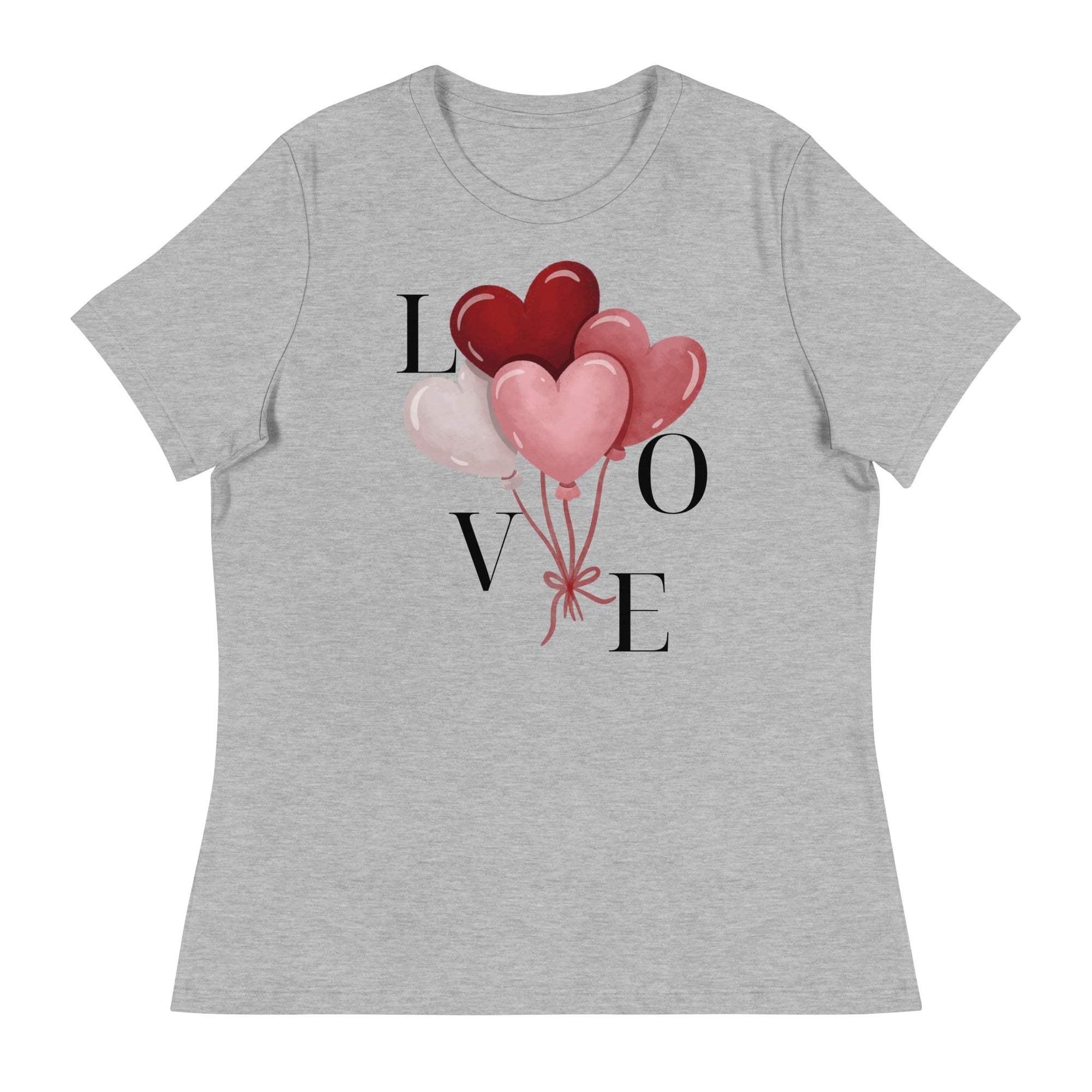 Love Balloon T-Shirt - Stylish Heart Balloon Graphic Tee