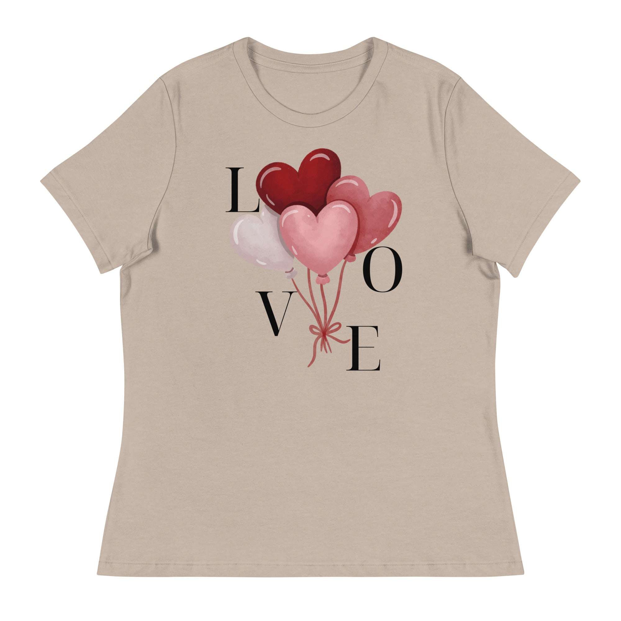 Love Balloon T-Shirt - Stylish Heart Balloon Graphic Tee