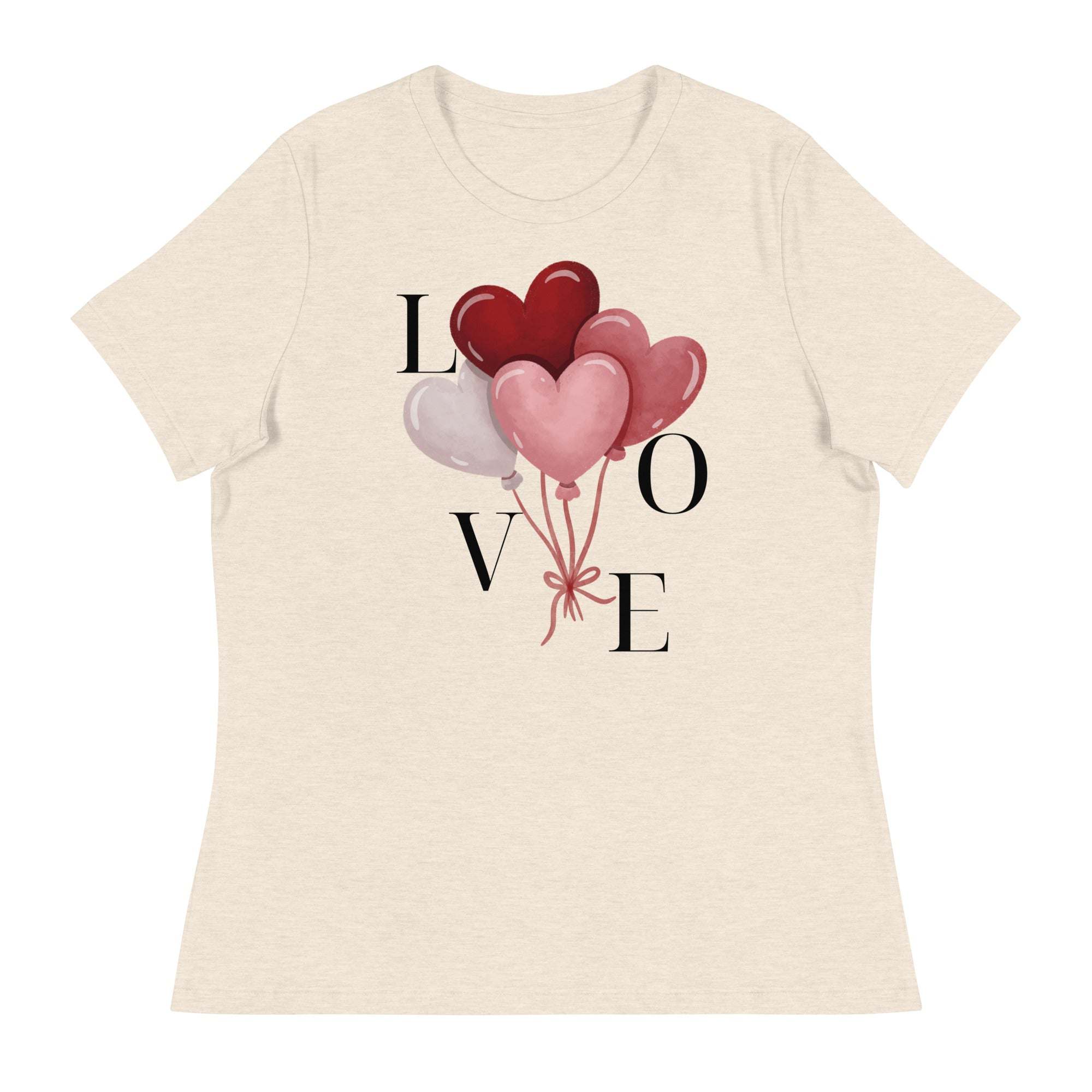 Love Balloon T-Shirt - Stylish Heart Balloon Graphic Tee