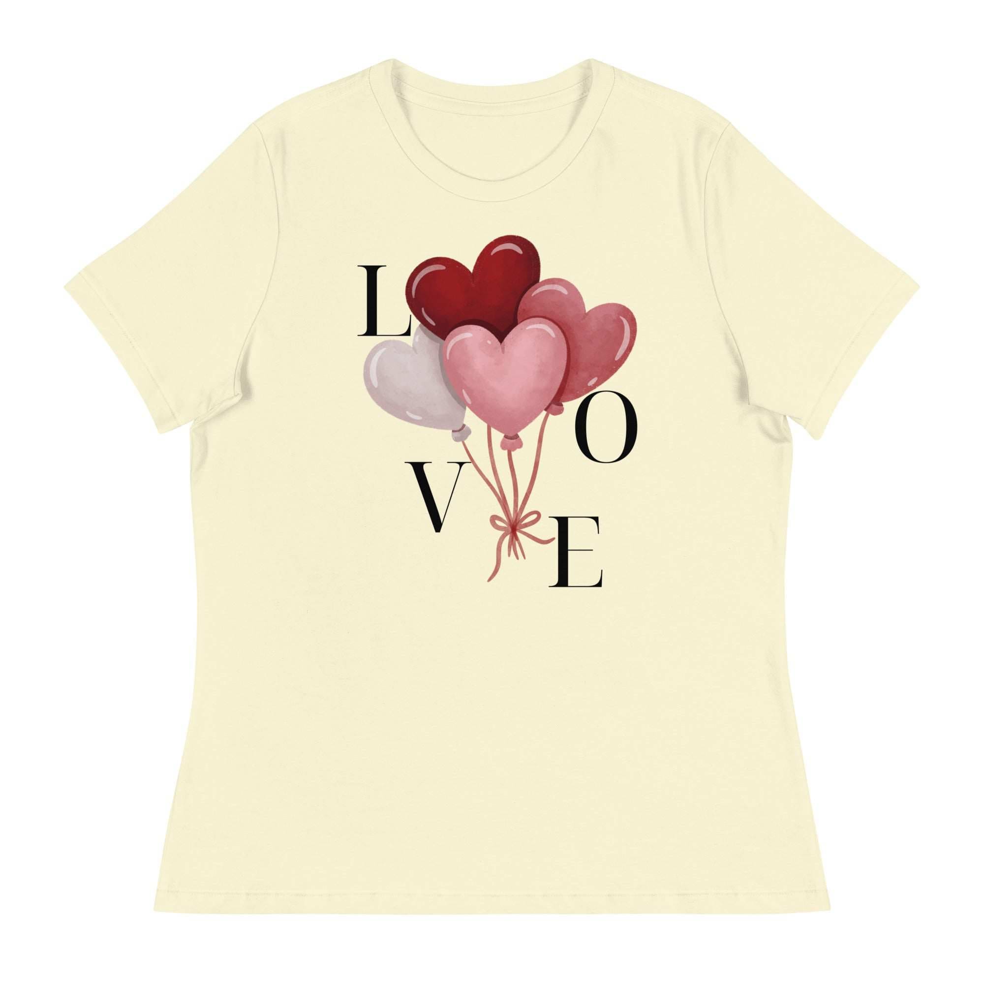 Love Balloon T-Shirt - Stylish Heart Balloon Graphic Tee
