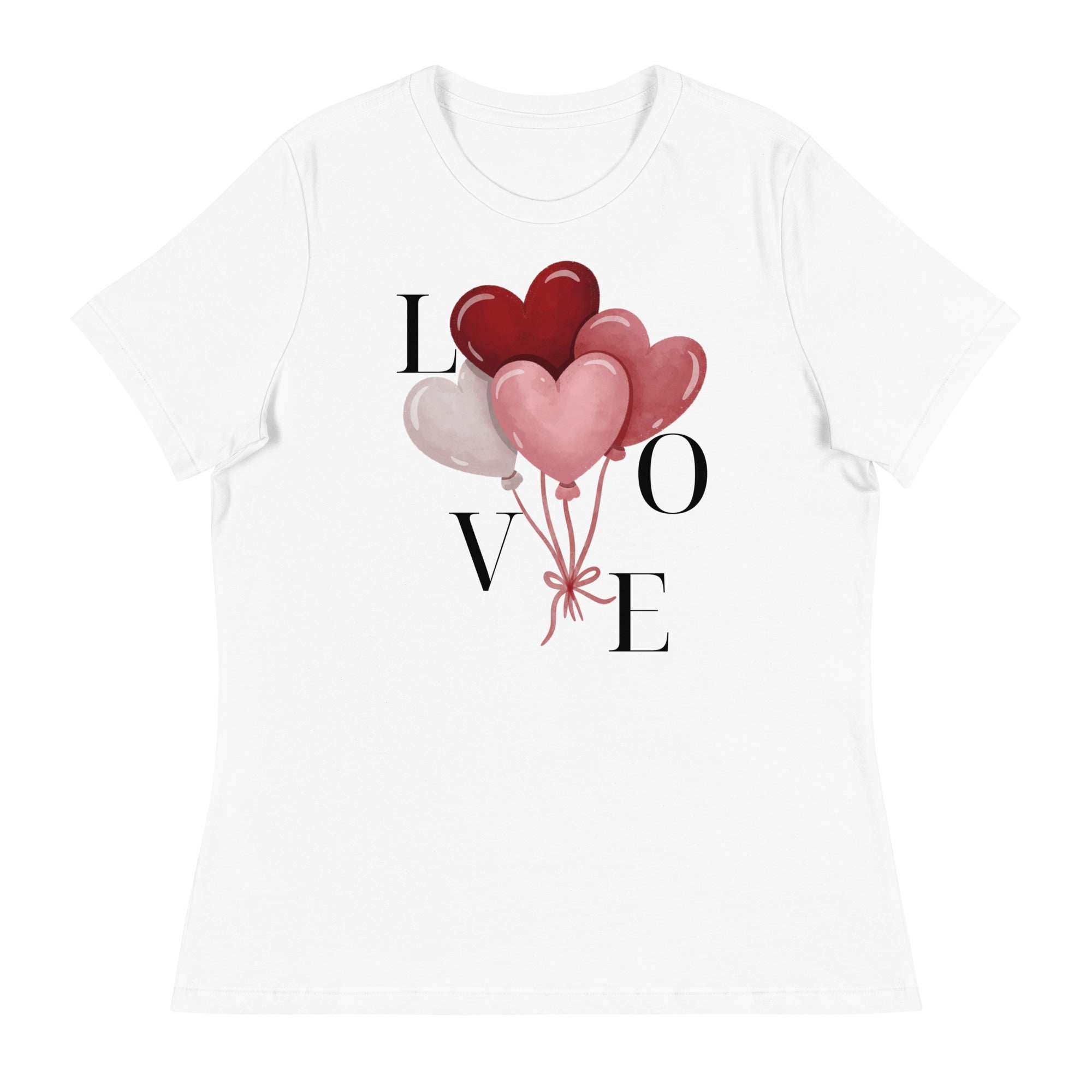 Love Balloon T-Shirt - Stylish Heart Balloon Graphic Tee