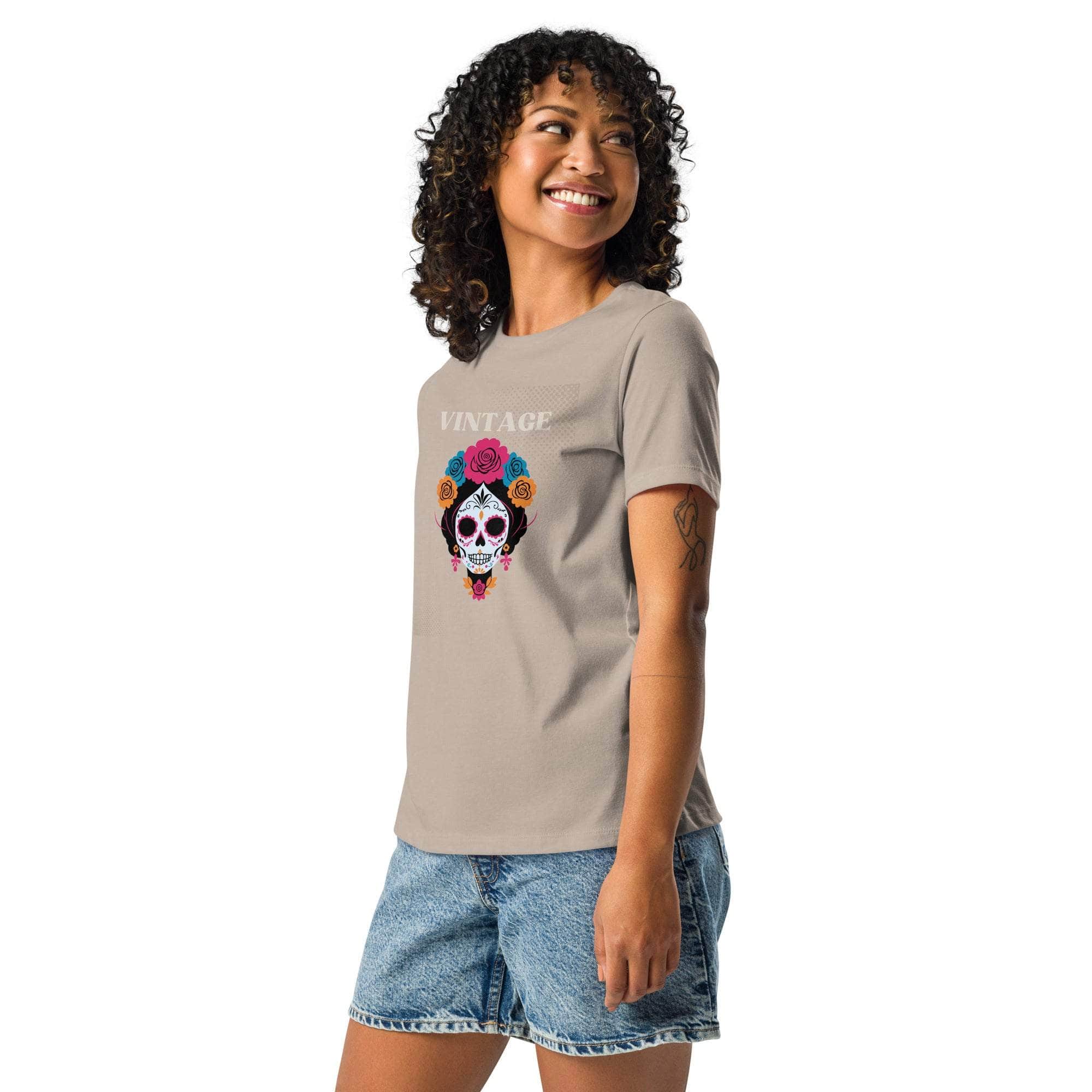 Vintage Sugar Skull T-Shirt - Boho, Gothic & Retro Styles | Fashion